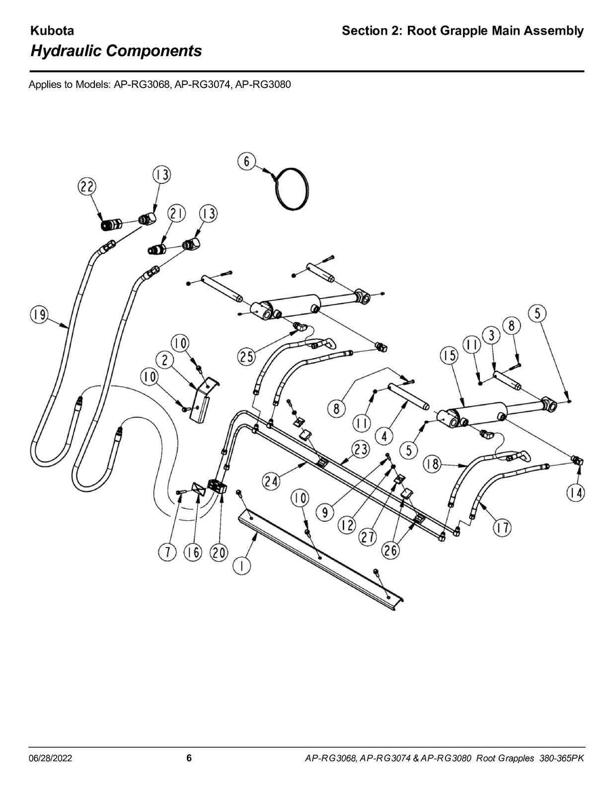 LAND PRIDE RG30 Series Root Grapples Parts Manual 2022 - WIRE BOUND - COVERS