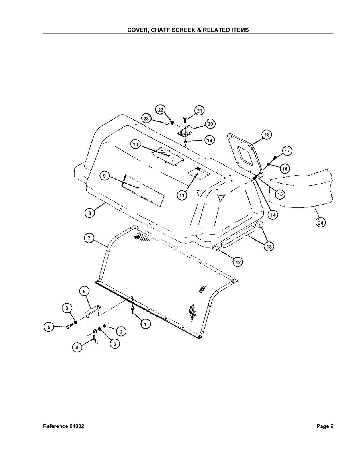 KUBOTA GC54G Grass Catcher Parts Manual - STEEL WIRE BOUND - PROTECTIVE COVERS