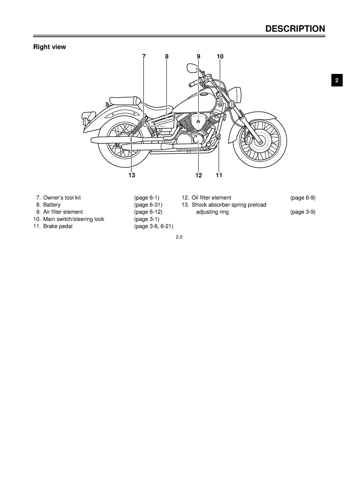YAMAHA XVS125 Motorcycle Owners Manual 2000 - STEEL WIRE BOUND - TOUGH COVERS