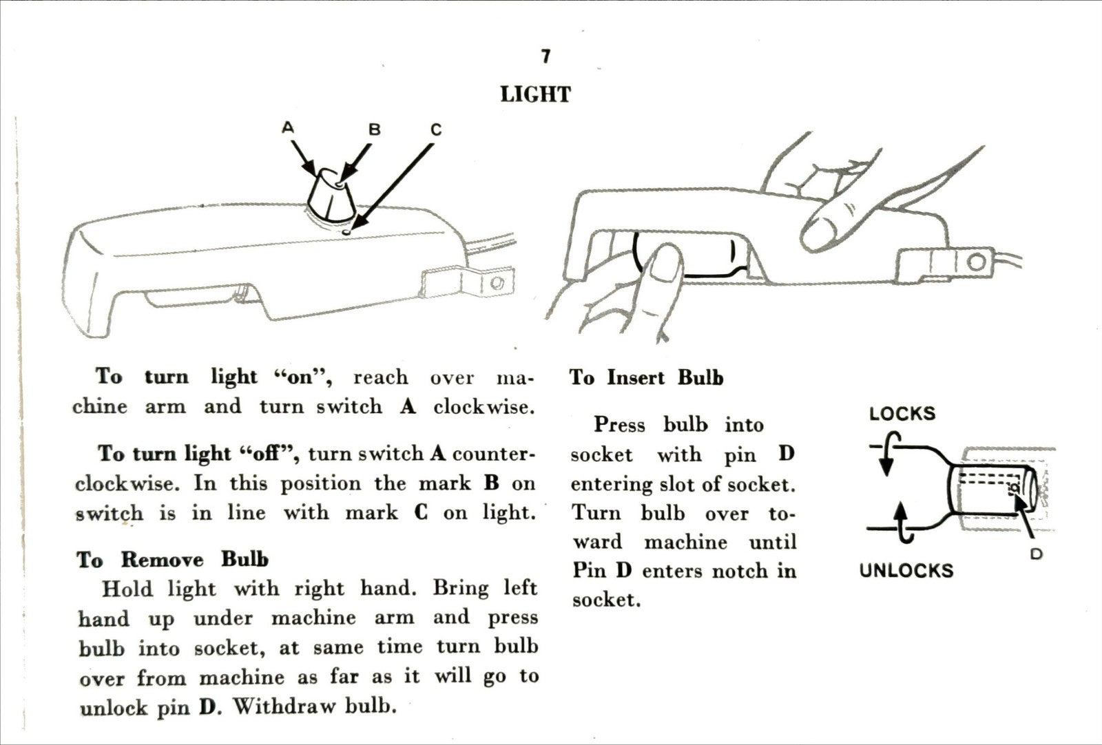 SINGER 237 Sewing Machine User Manual 1965 - STEEL WIRE BOUND - TOUGH COVERS