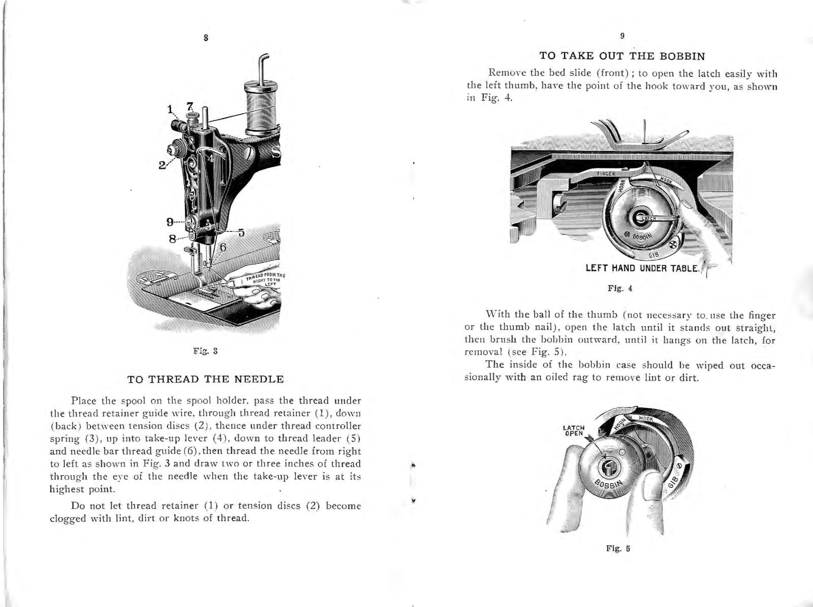 SINGER 11W6 11W8 Industrial Sewing Machine Instruction Manual - WIRE BOUND