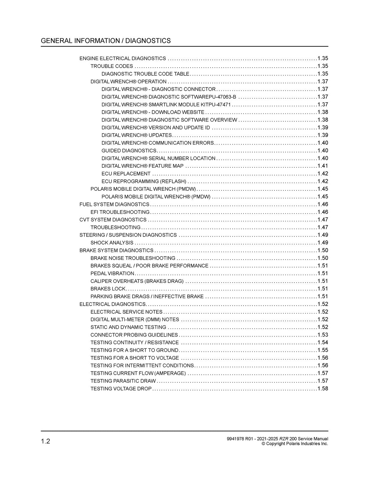 POLARIS RZR 200 Service Manual 2021-2025 - STEEL WIRE BOUND - PROTECTIVE COVERS