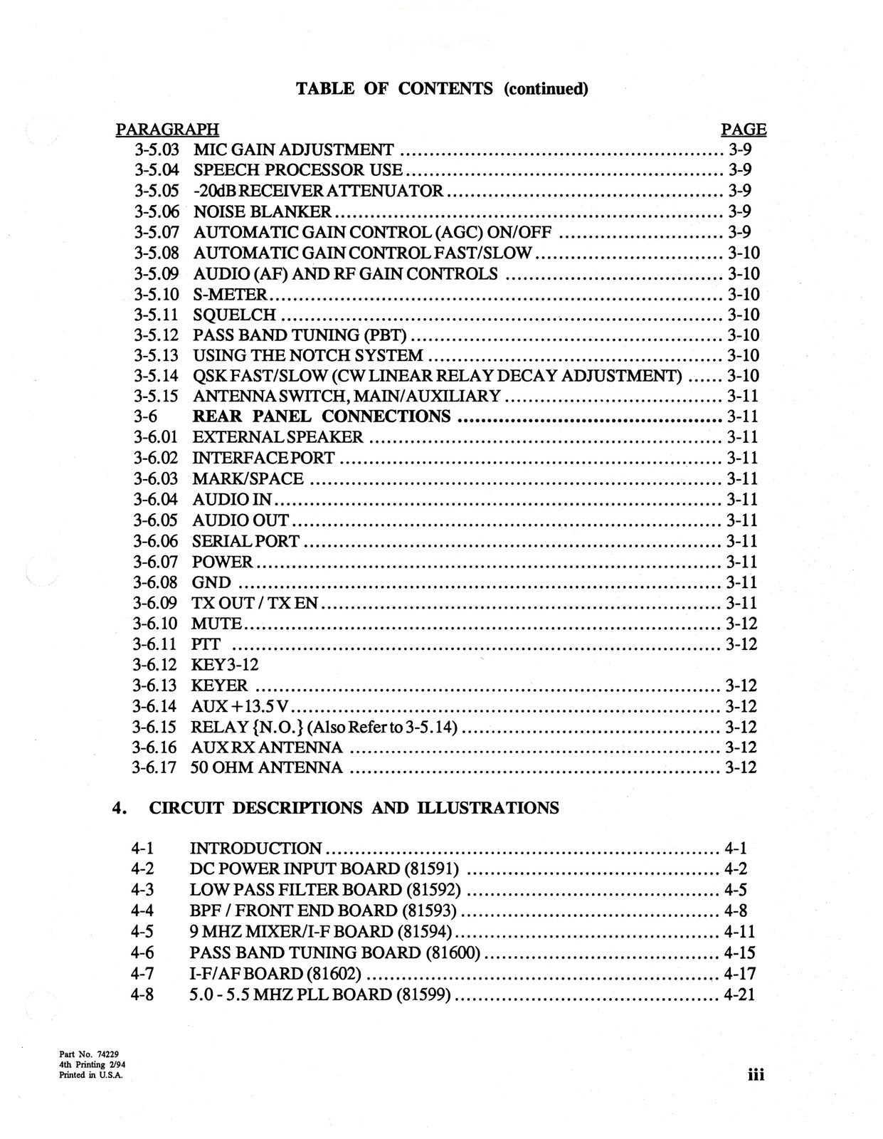 TEN TEC OMNI 6 Model 563 HF Transceiver Operator Manual, BOUND, COVERS, FOLDOUTS