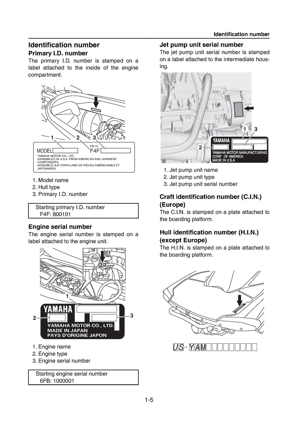 YAMAHA WaveRunner V1 VX1050E Sport VX1050D Service Manual, FOLDOUTS