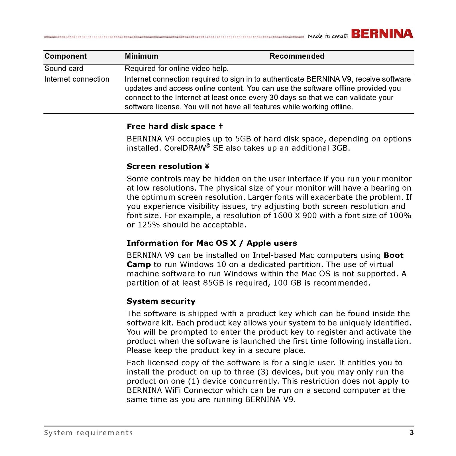 BERNINA Embroidery Software 9 Quick Start Guide Manual - WIRE BOUND - COVERS