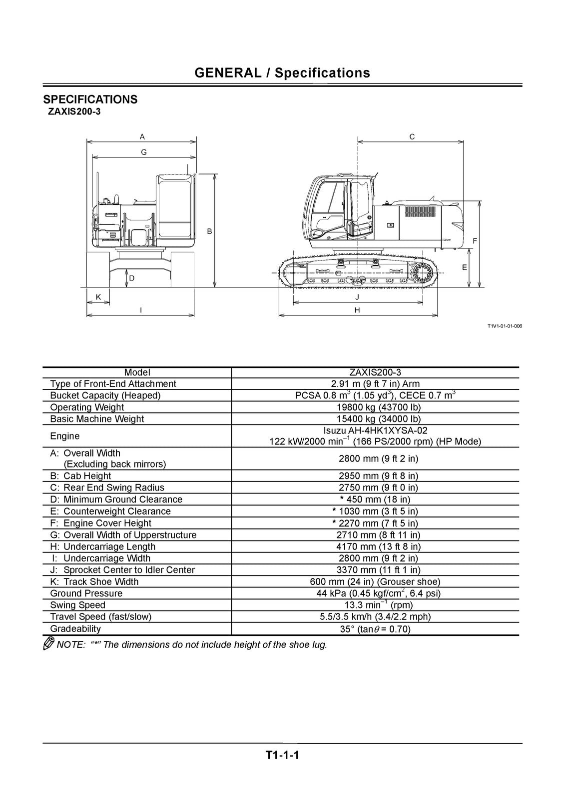 HITACHI ZAXIS 200-3 240-3 270-3 Class Technical Service Manual - WIRE BOUND