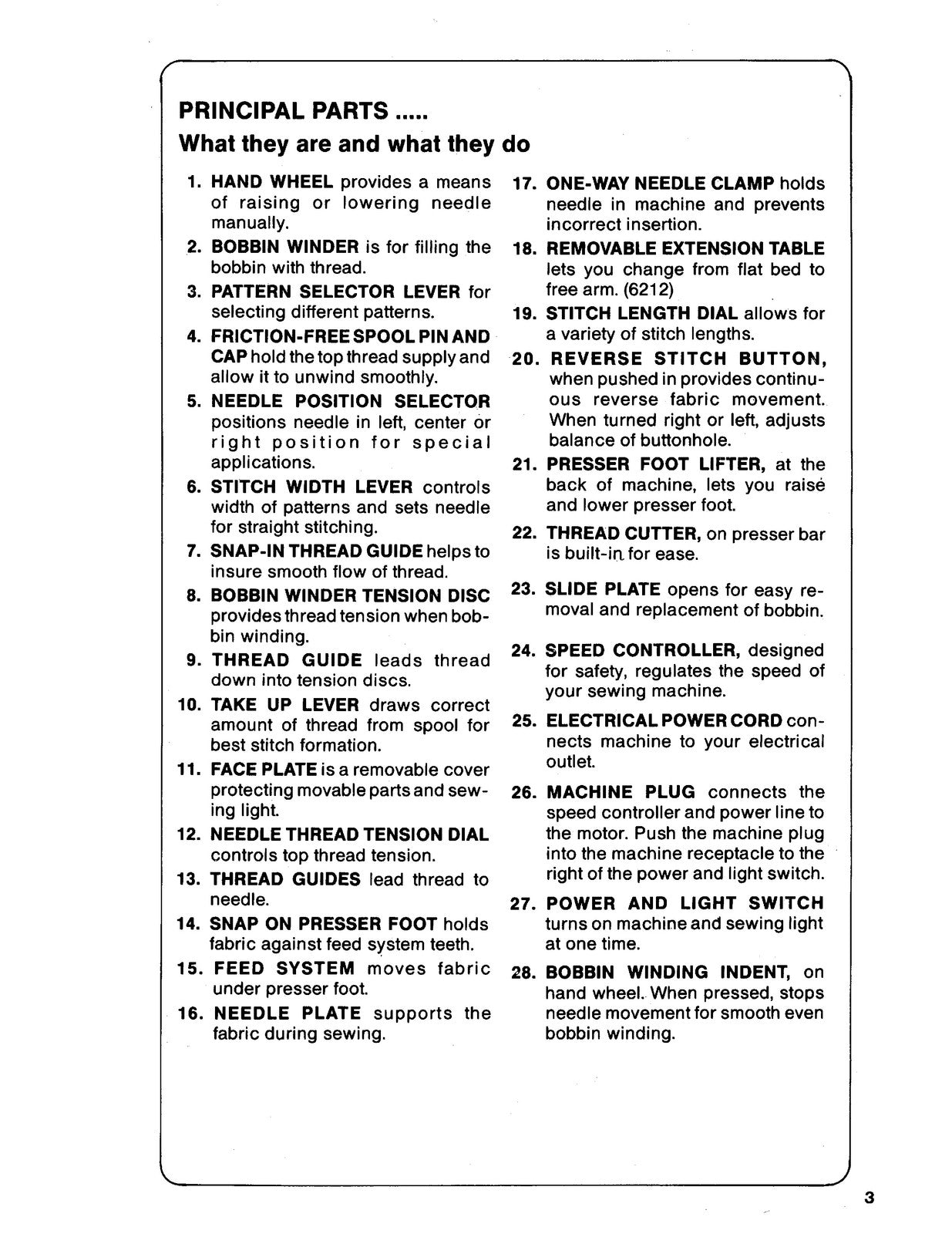 SINGER 6202 6212 Instruction Manual - STEEL WIRE BOUND - PROTECTIVE COVERS