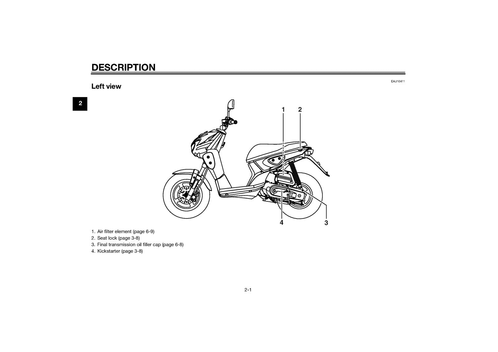 YAMAHA EW50N Scooter Owners Manual 2014 - STEEL WIRE BOUND - PROTECTIVE COVERS