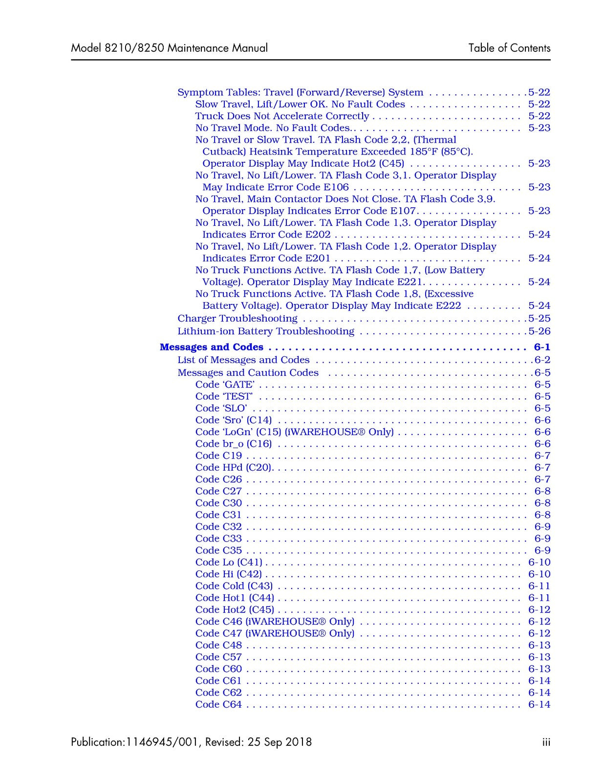 RAYMOND 8210 8250 Pallet Truck Maintenance Manual 2018, BOUND, COVERS, FOLDOUTS