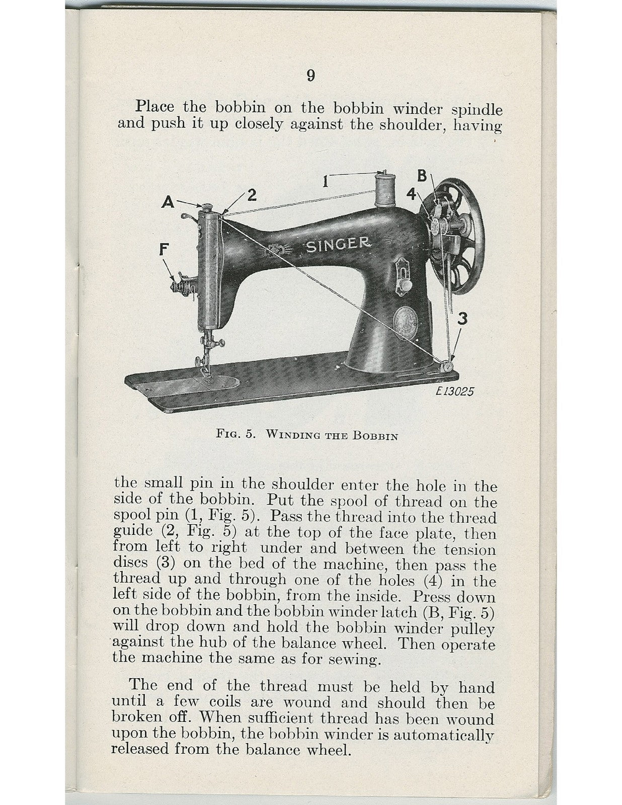 SINGER 15-96 15-98 Instructions For Using Manual 1938 - WIRE BOUND - COVERS