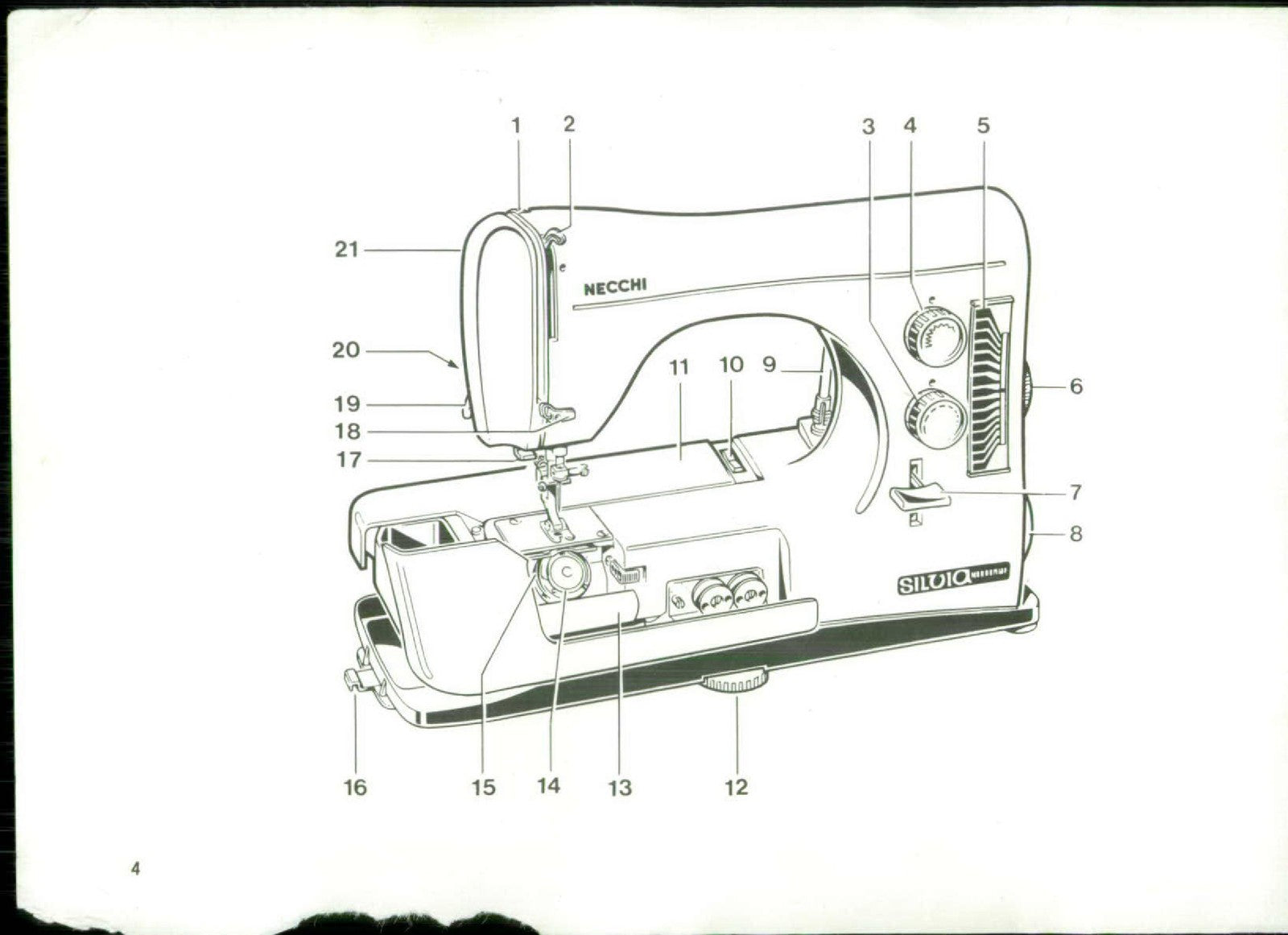 NECCHI Silvia Multimatic 584 Maximatic 586 Instruction Manual - WIRE BOUND