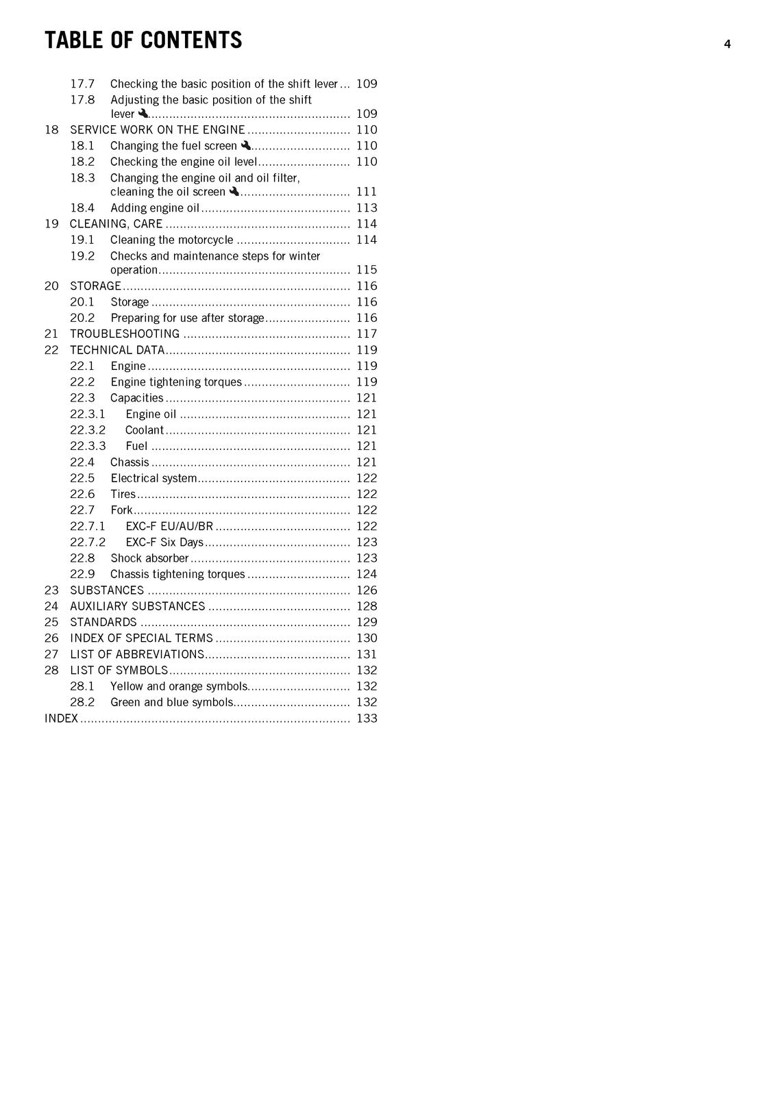 KTM 350 EXC-F Owners Manual 2017 - STEEL WIRE BOUND - PROTECTIVE COVERS
