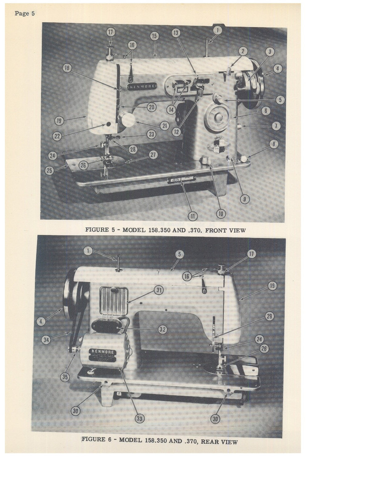 KENMORE  Commander 14827 14839 15835 15837 Sewing Service Manual 1957