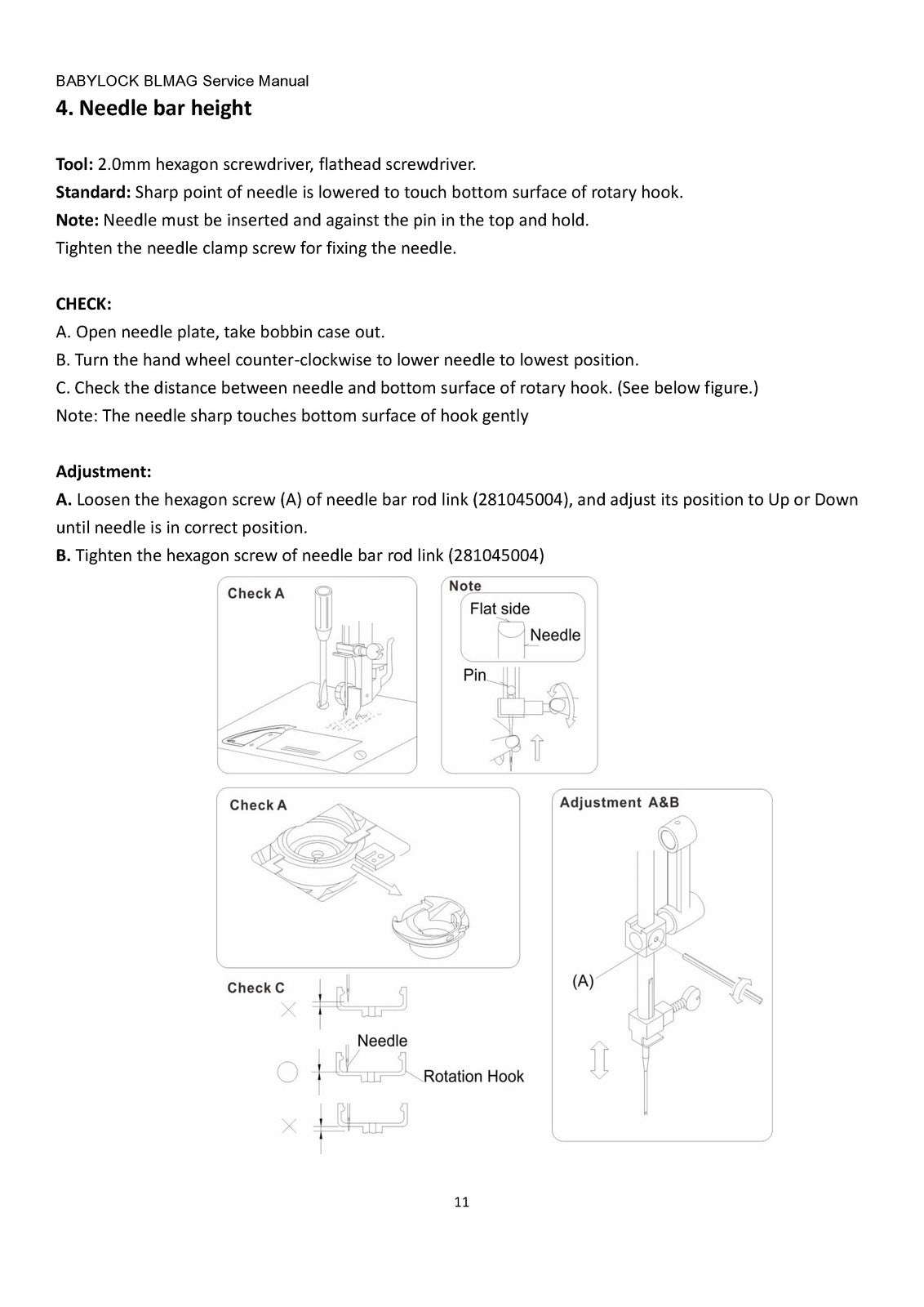 BABY LOCK Allegro BLMAG Sewing Machine Service Manual - WIRE BOUND - COVERS