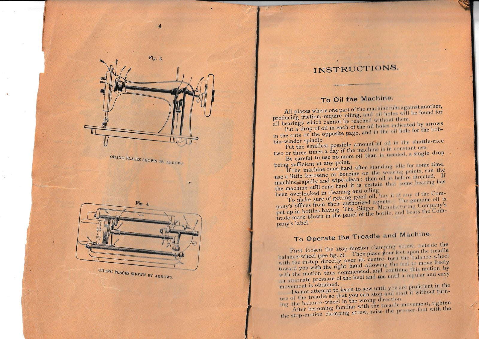 SINGER 15-22 Sewing Machine Instructions Manual - WIRE BOUND - TOUGH COVERS