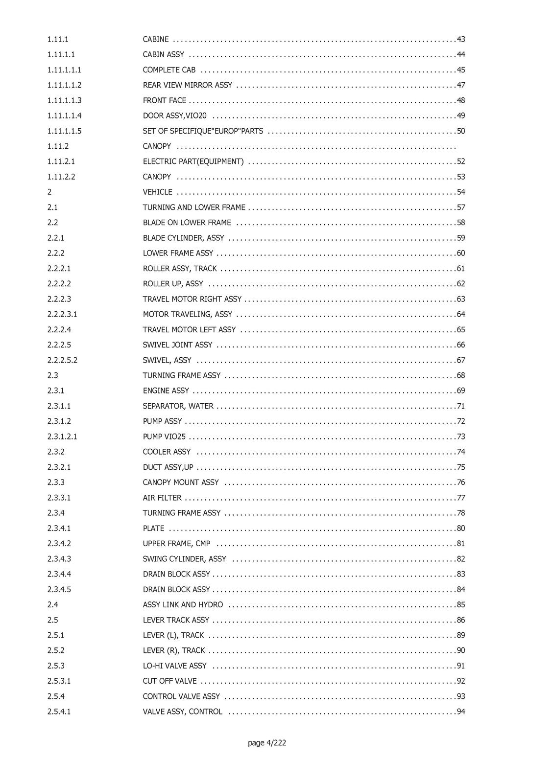 YANMAR ViO25-4 Mini Excavator Parts Catalog Manual 2013 - WIRE BOUND - COVERS