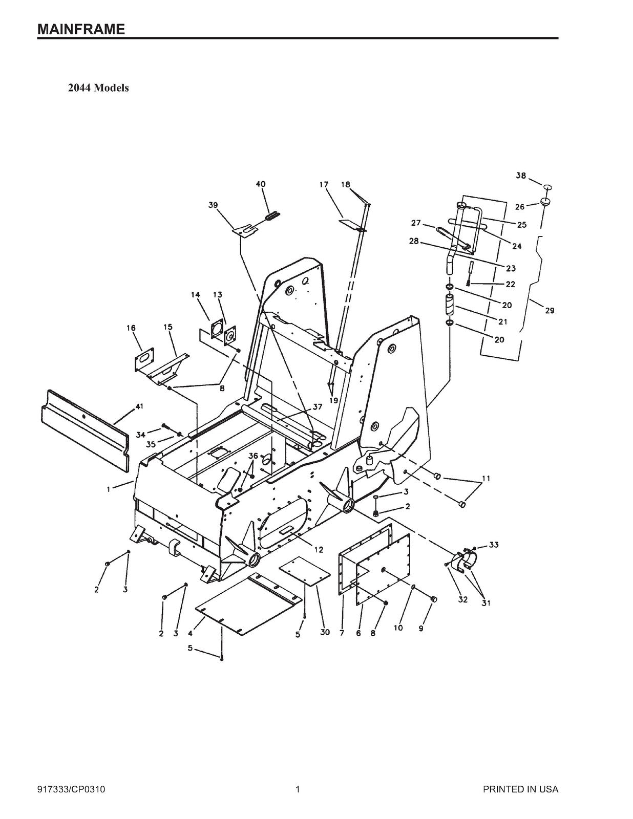 MUSTANG 2044 2054 SKID STEER PARTS MANUAL - WIRE BOUND - TOUGH COVERS
