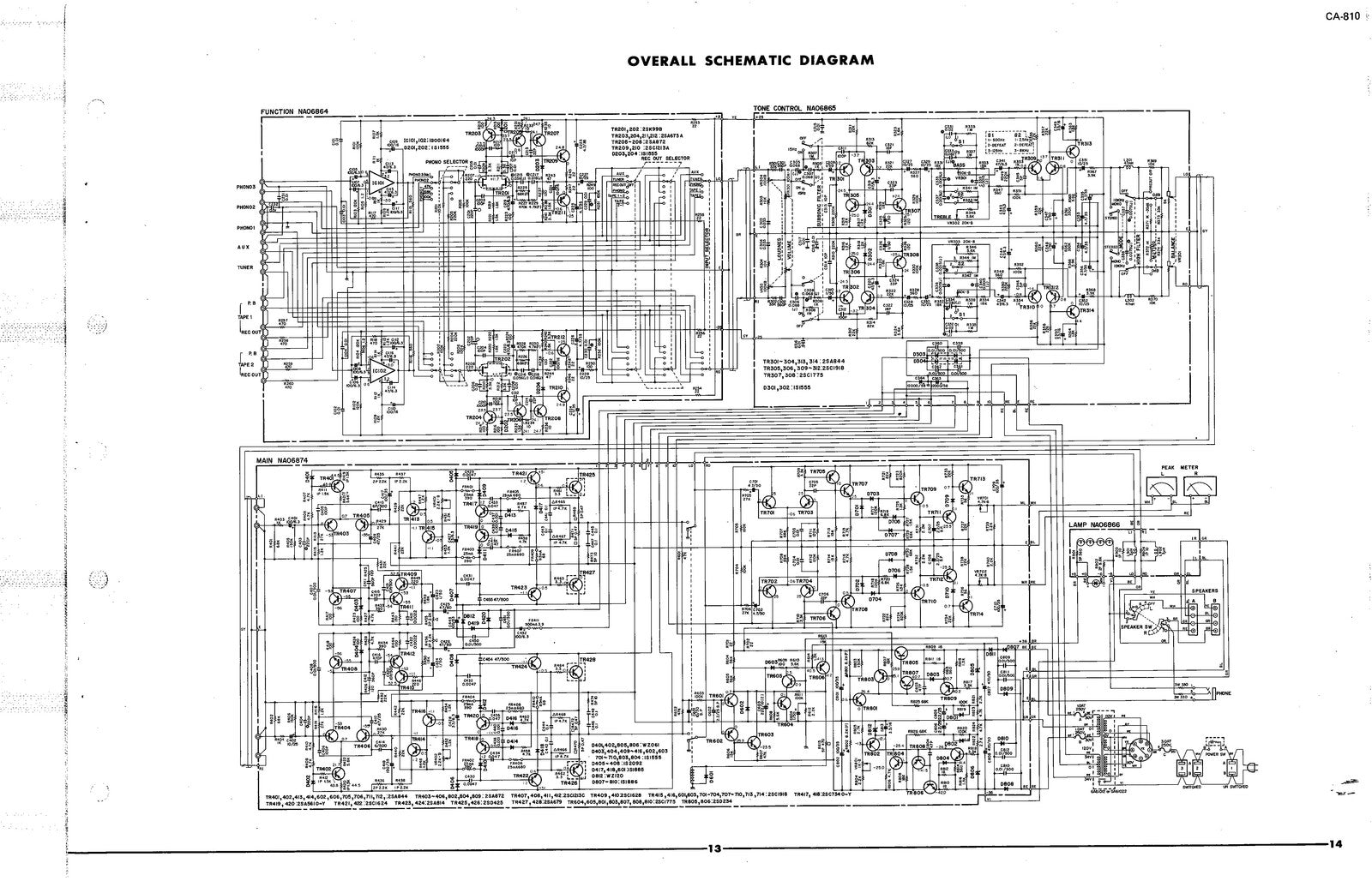 YAMAHA CA-810 Stereo Integrated Amplifier Service Manual, FOLDOUTS