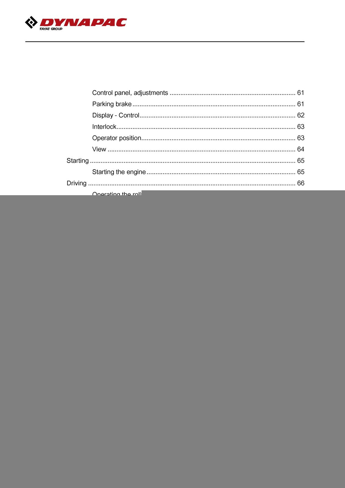 DYNAPAC CA2500 CA2800 CA3500 CA4000 Vibratory Roller Maintenance Manual - BOUND