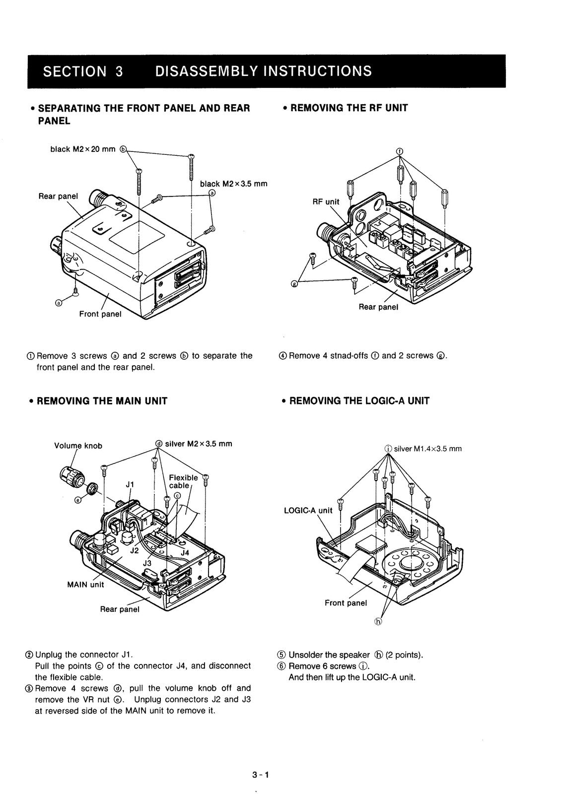 ICOM IC-F20 UHF Transceiver Service Manual - BOUND - COVERS - XL FOLDOUT PAGES