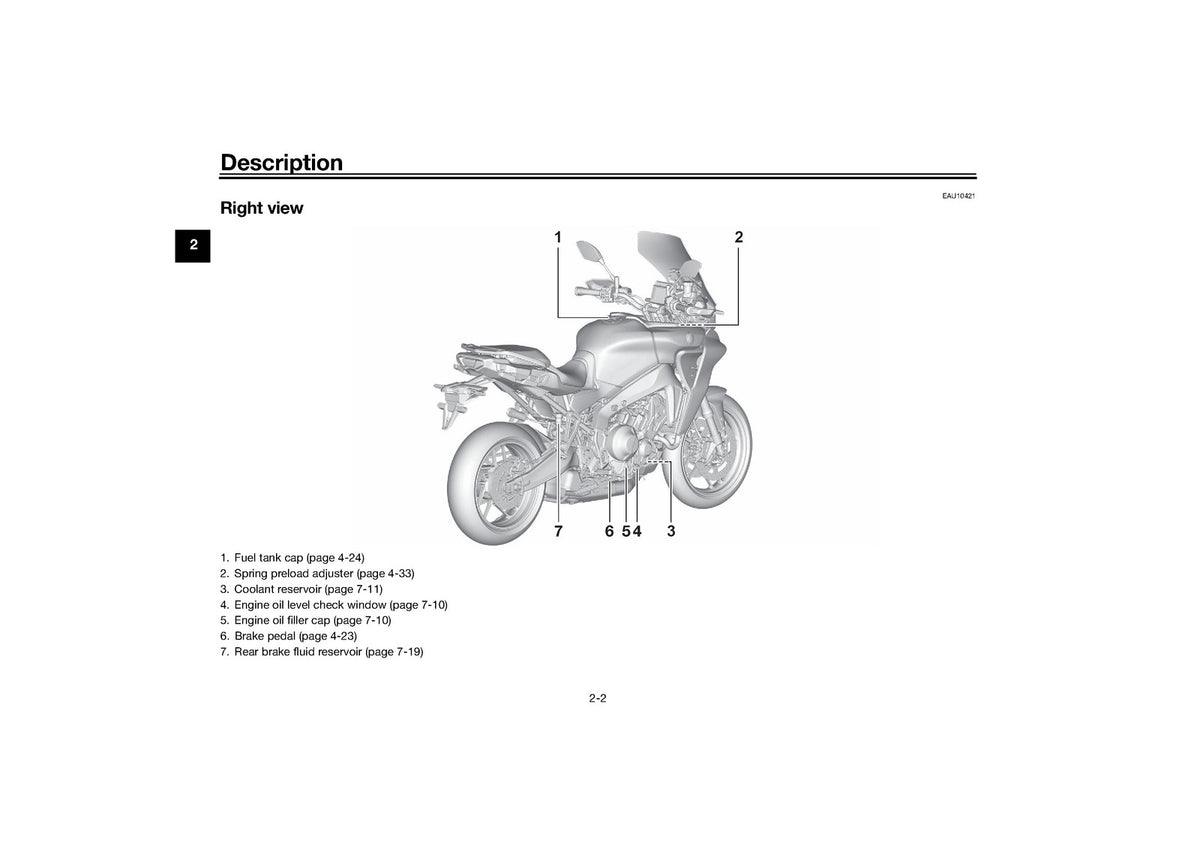 YAMAHA Tracer 9 GT Motorcycle Owners Manual 2024 - WIRE BOUND - TOUGH COVERS
