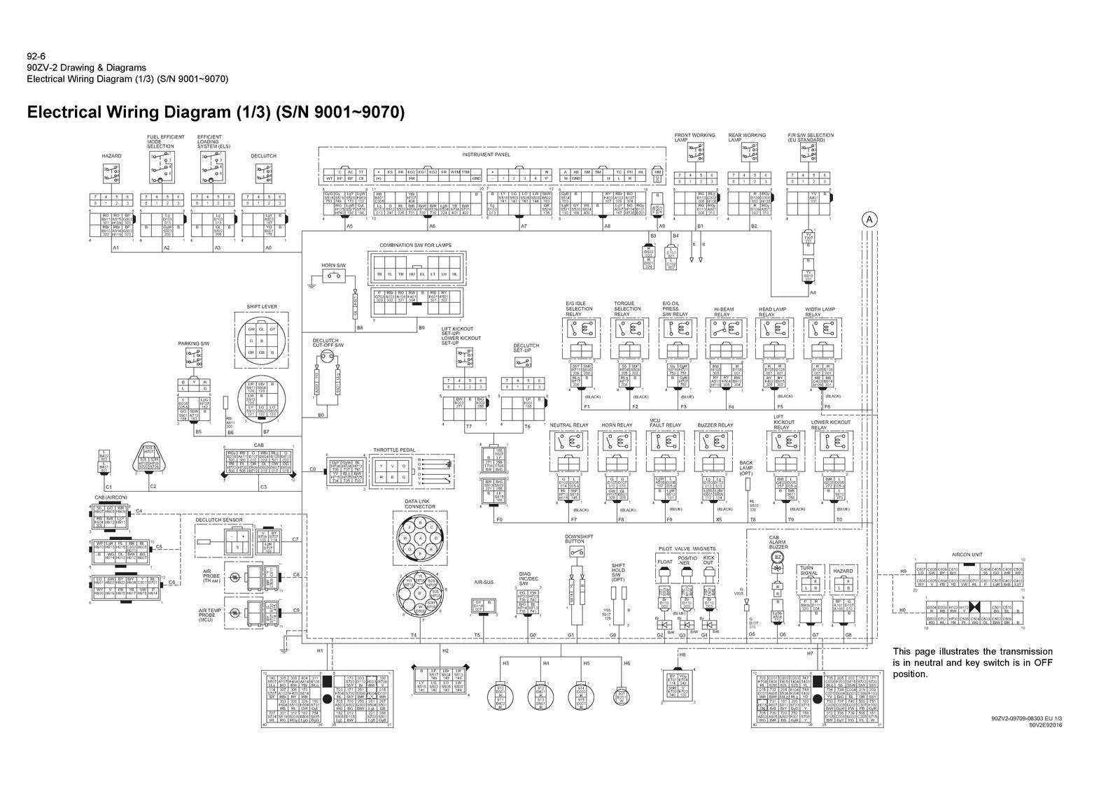 YANMAR 90ZV-2 Excavator Drawings And Diagrams Manual - WIRE BOUND - TOUGH COVERS