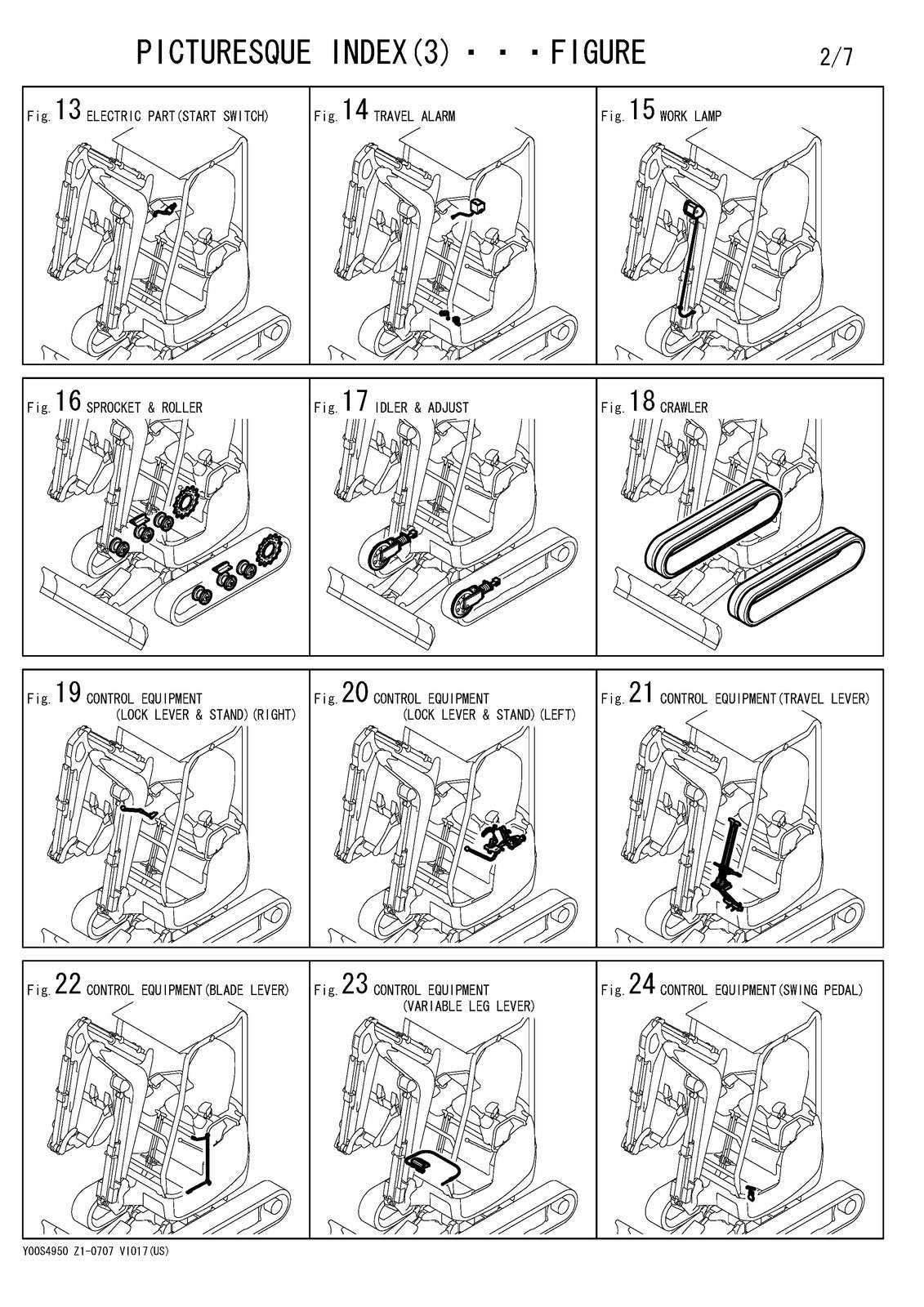 YANMAR ViO-17 Excavator Parts Catalog Manual 2009 - WIRE BOUND - TOUGH COVERS
