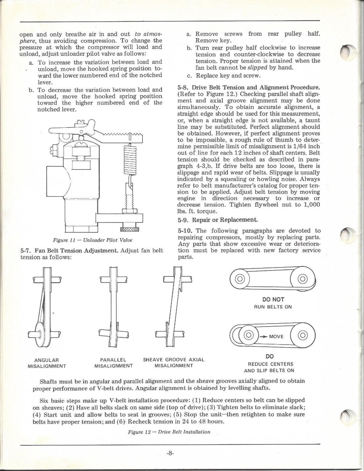 WABCO 50SDS 100SDS 256SDS Stationary Air Compressor Service Manual 1971 - BOUND