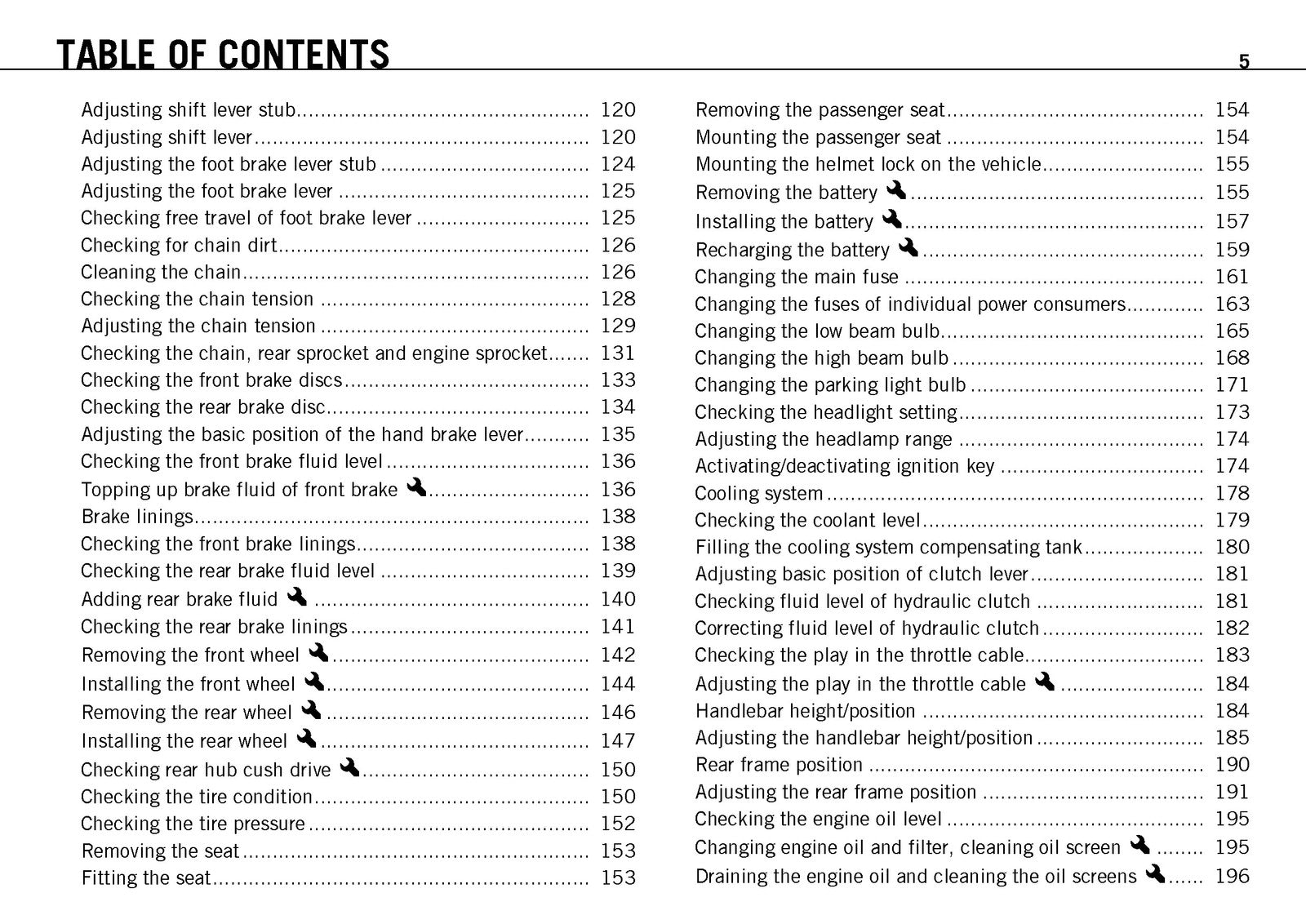 KTM 1190 RC8 R Owners Manual 2010 - STEEL WIRE BOUND - PROTECTIVE COVERS