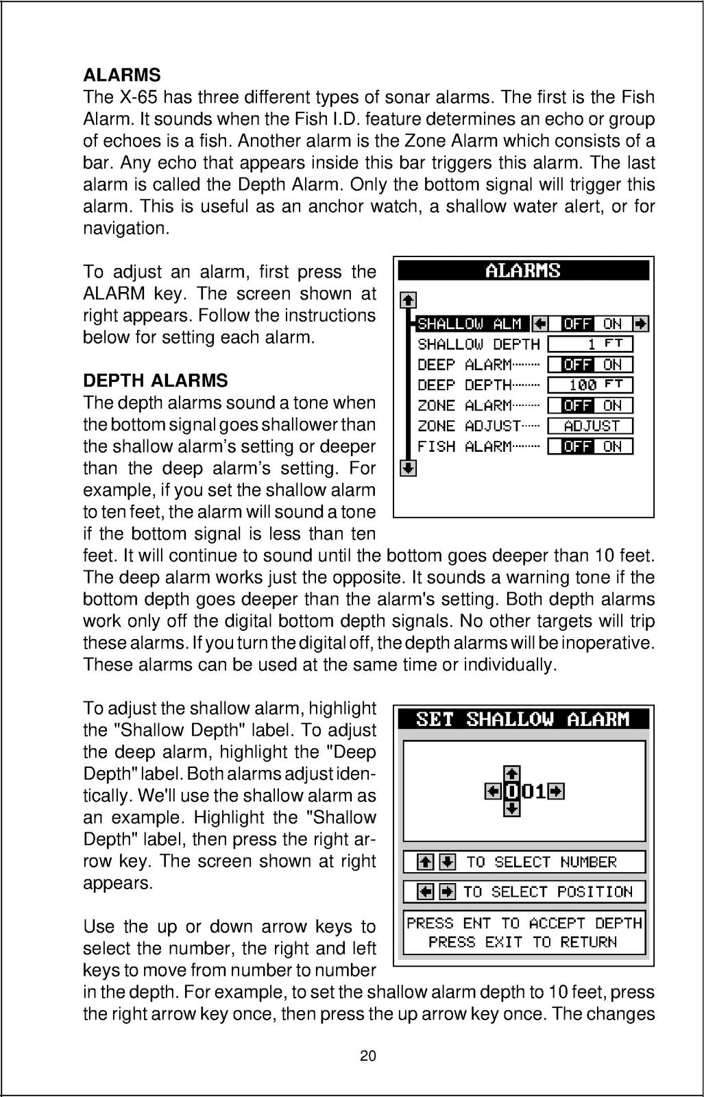 LOWRANCE X-65 Fish Finder Installation And Operation Instructions Manual - BOUND