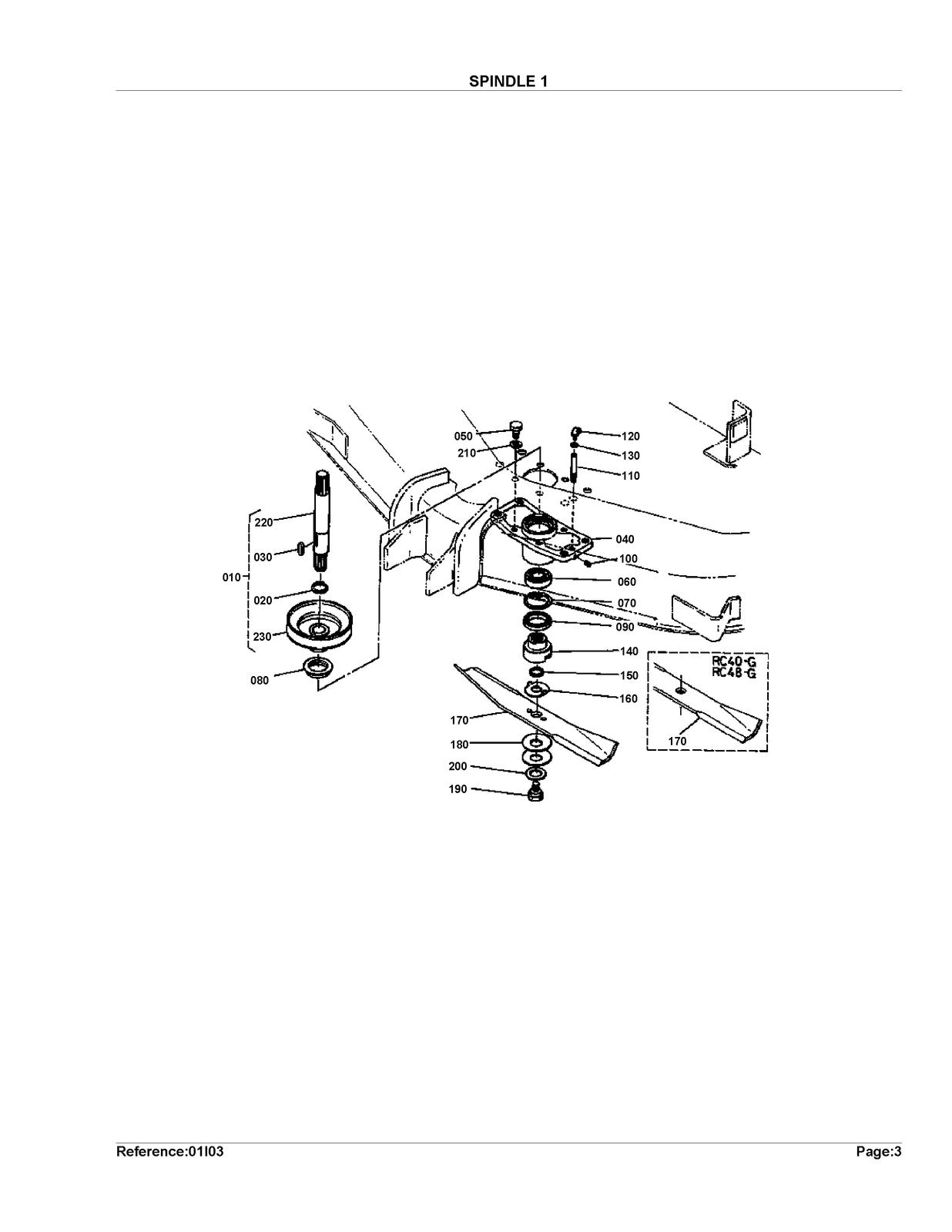 KUBOTA RC40-G Parts Manual - STEEL WIRE BOUND - PROTECTIVE COVERS