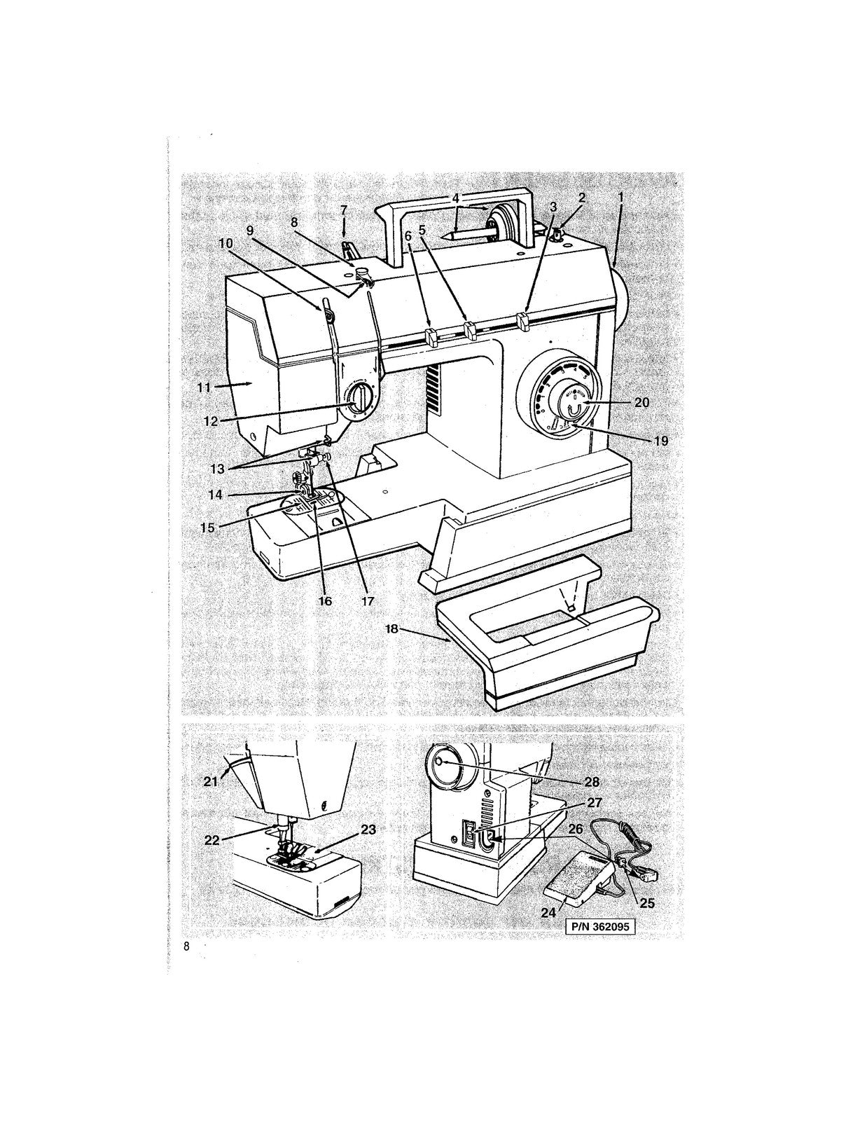 SINGER 5805 Instruction Book Manual - STEEL WIRE BOUND - PROTECTIVE COVERS