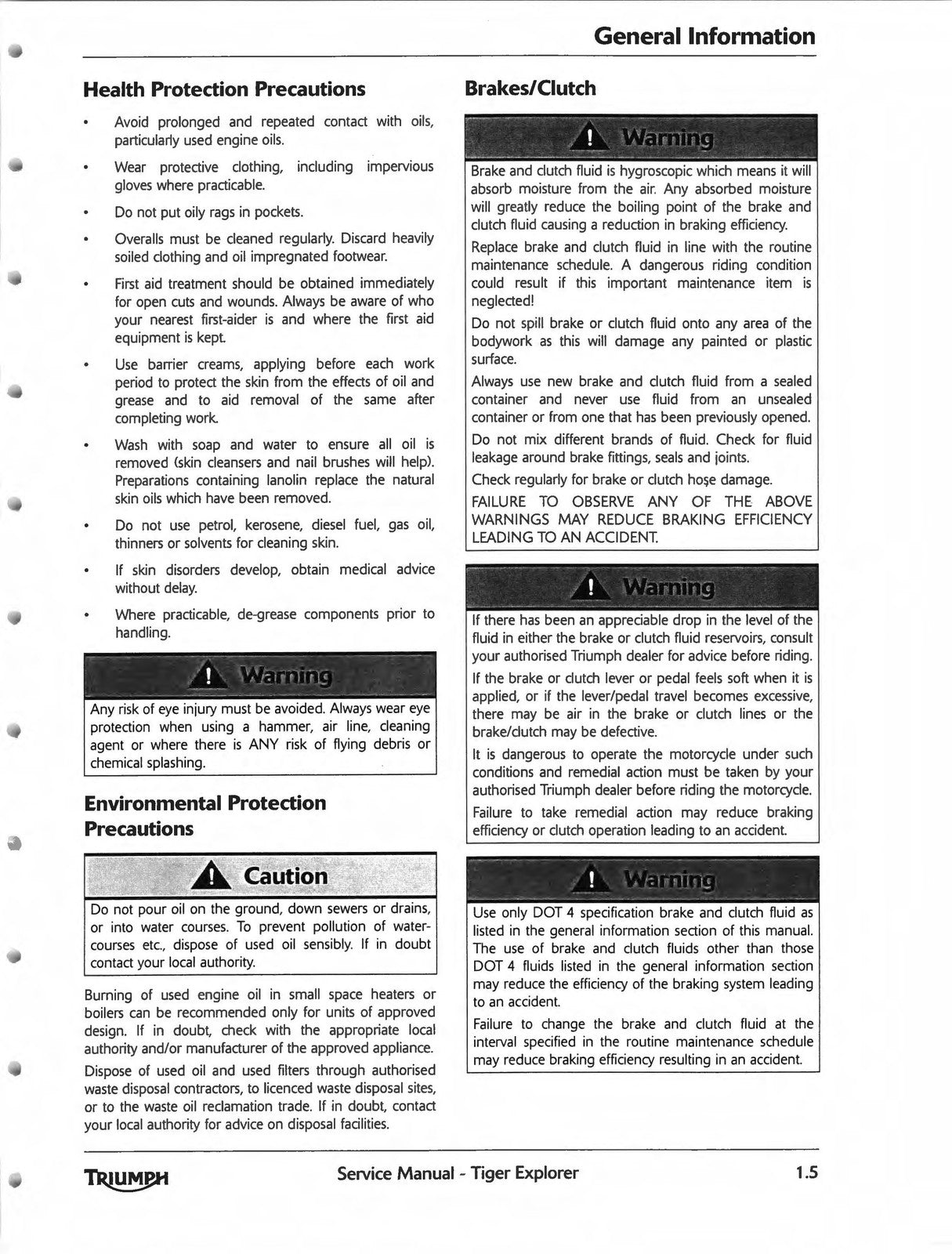 TRIUMPH Tiger Explorer 1200 Motorcycle Service Manual 2012-2015, FOLDOUTS