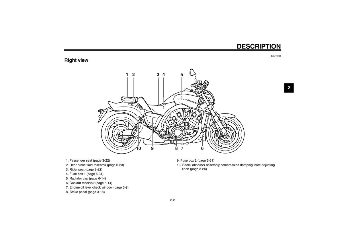 YAMAHA VMAX17 Owners Manual 2009 - STEEL WIRE BOUND - PROTECTIVE COVERS