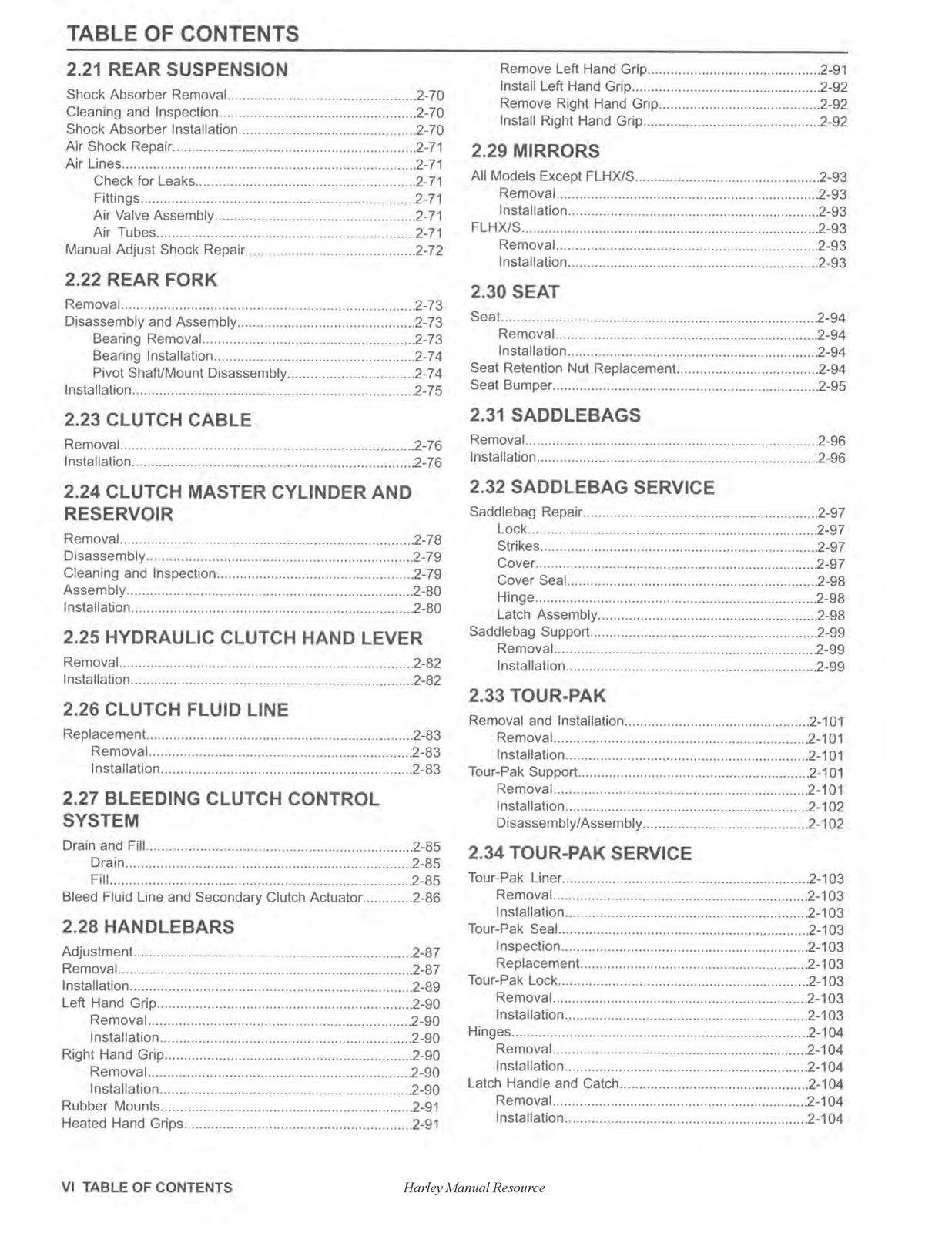 HARLEY-DAVIDSON FLHR FLHX FLHXS FLHTK FLHTCU Touring Service Manual 2014