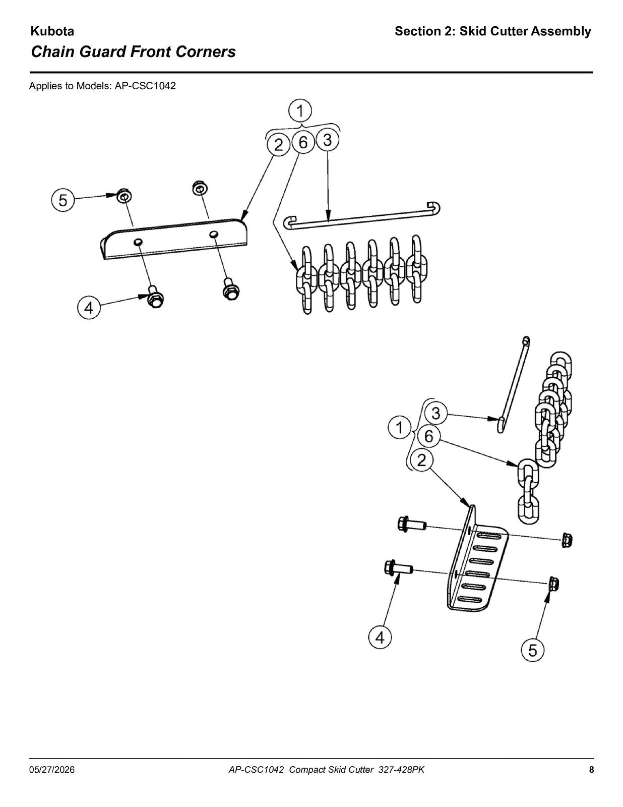 LAND PRIDE CSC10 Series Compact Skid Cutter Parts Manual 2026 - WIRE BOUND
