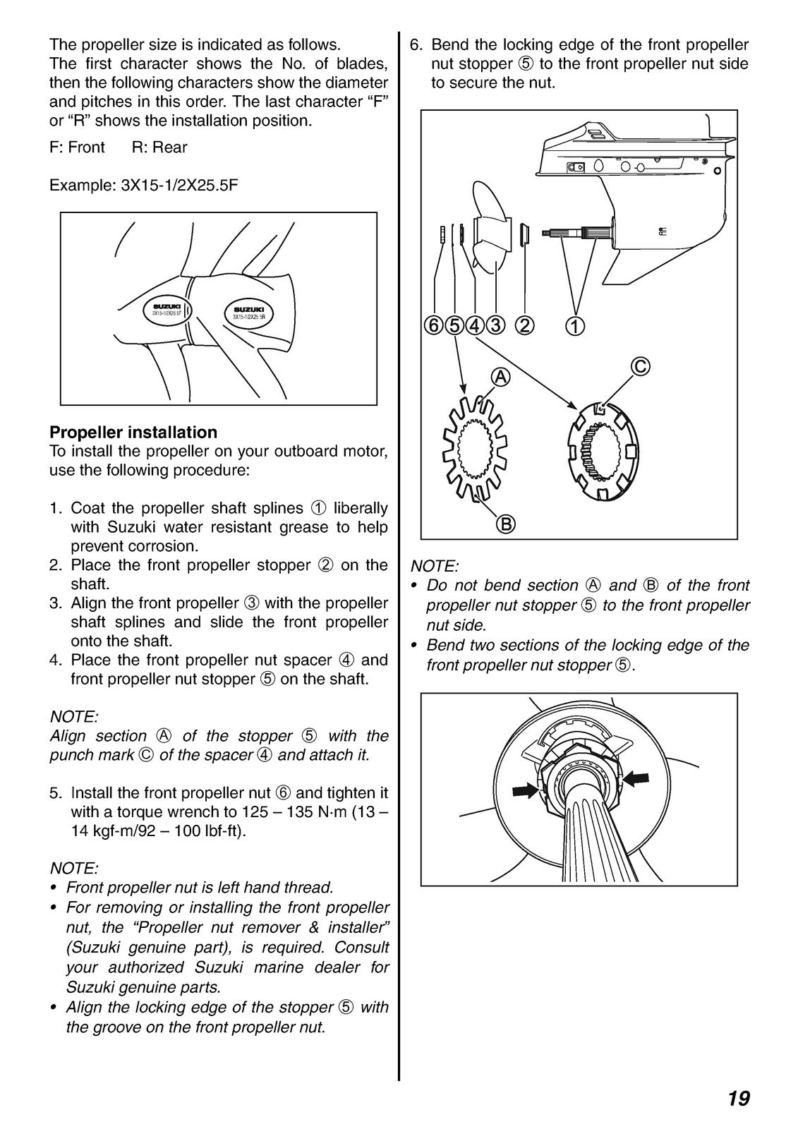 SUZUKI DF300B Motor Owners Manual - STEEL WIRE BOUND - PROTECTIVE COVERS
