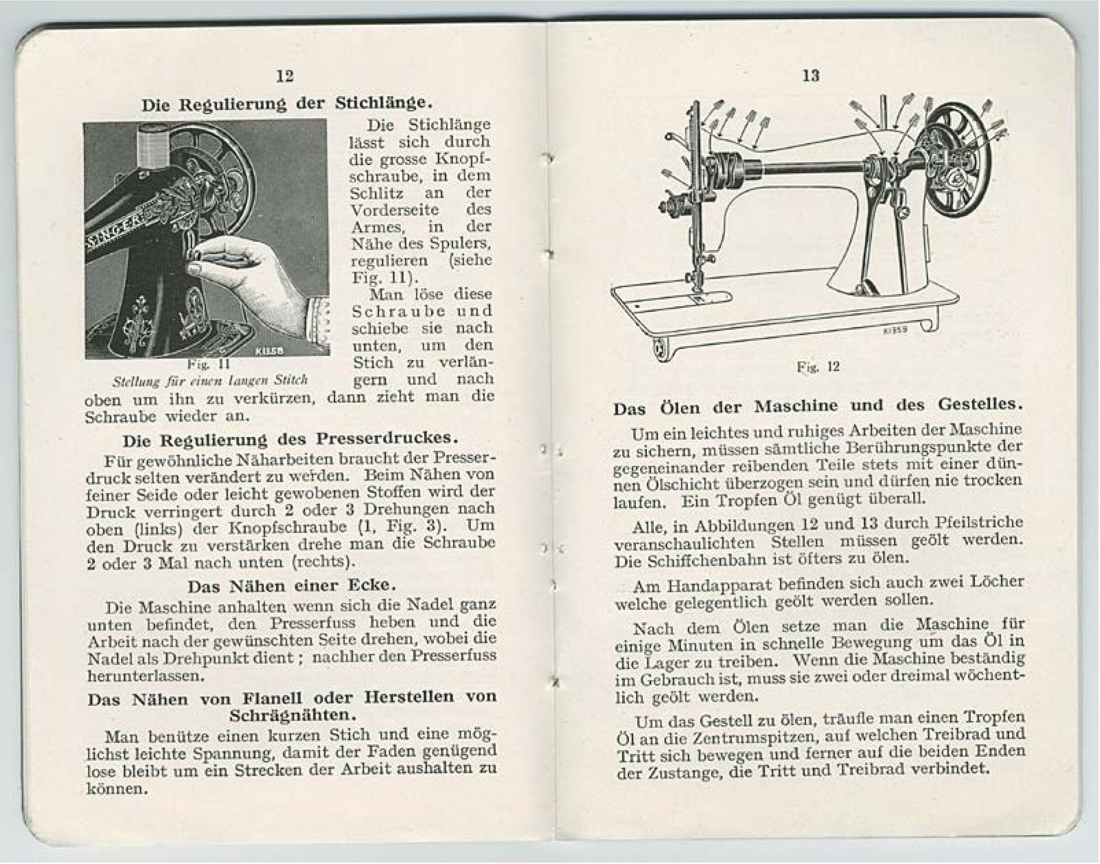 SINGER 15 Sewing Machine User Manual - STEEL WIRE BOUND - PROTECTIVE COVERS