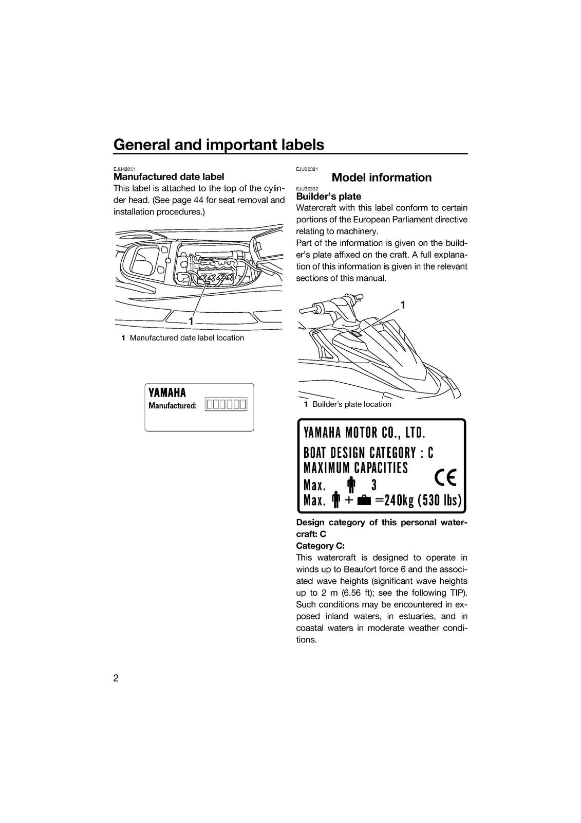 YAMAHA WaveRunner VX VX Deluxe VX Cruiser Owners Operators Manual 2015 - BOUND