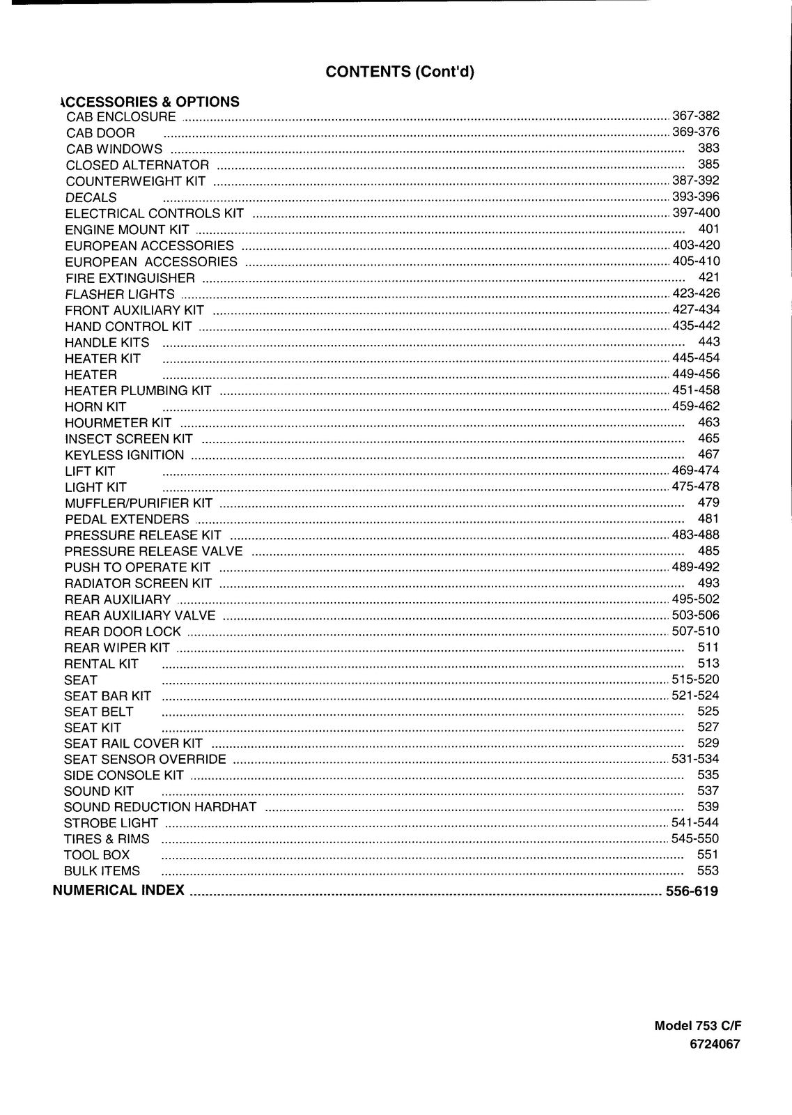 BOBCAT 753 753H Skid Steer Loader Parts Manual - STEEL WIRE BOUND - TOUGH COVERS