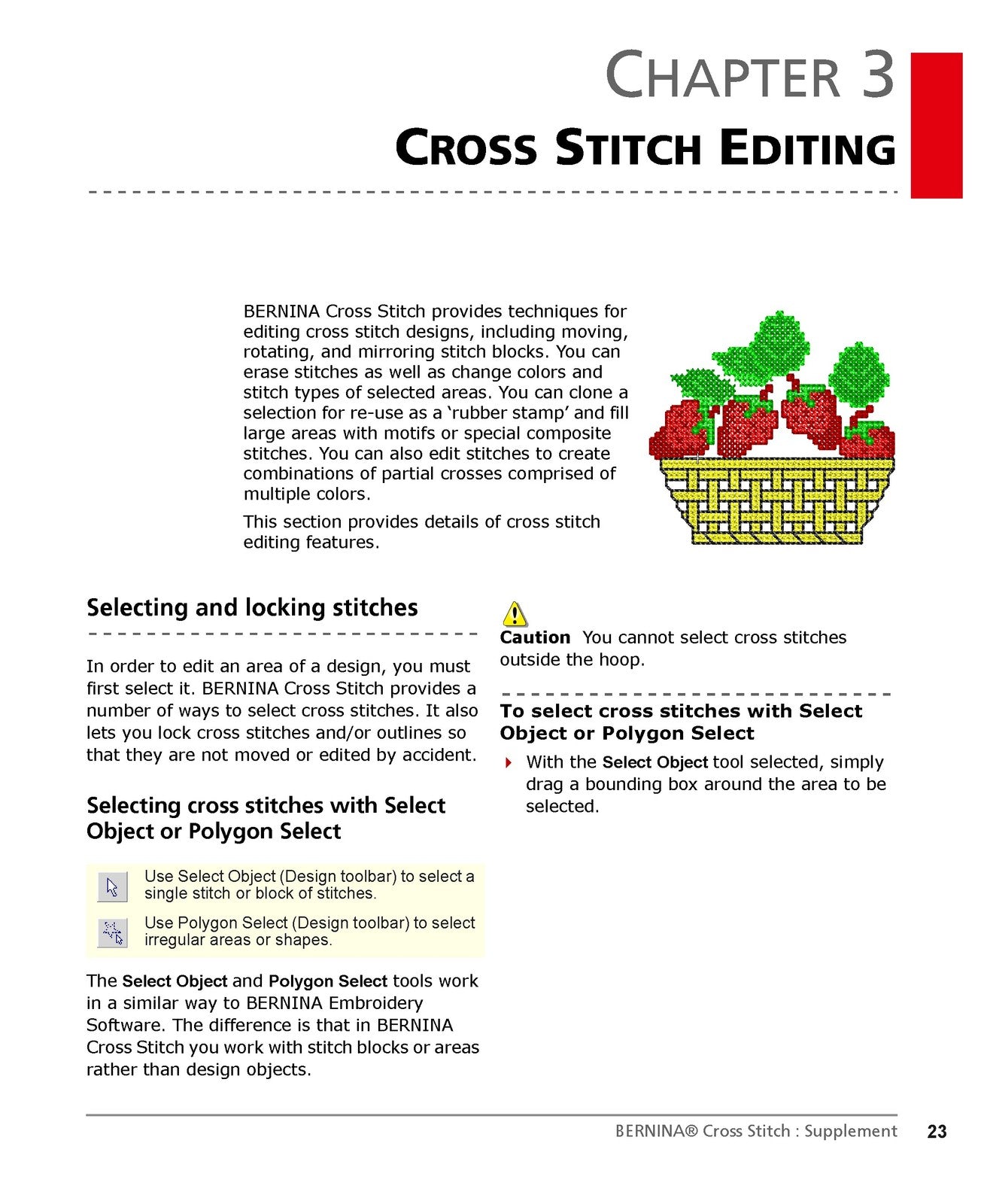 BERNINA Embroidery Software 6 CrossStitch Manual - WIRE BOUND - TOUGH COVERS