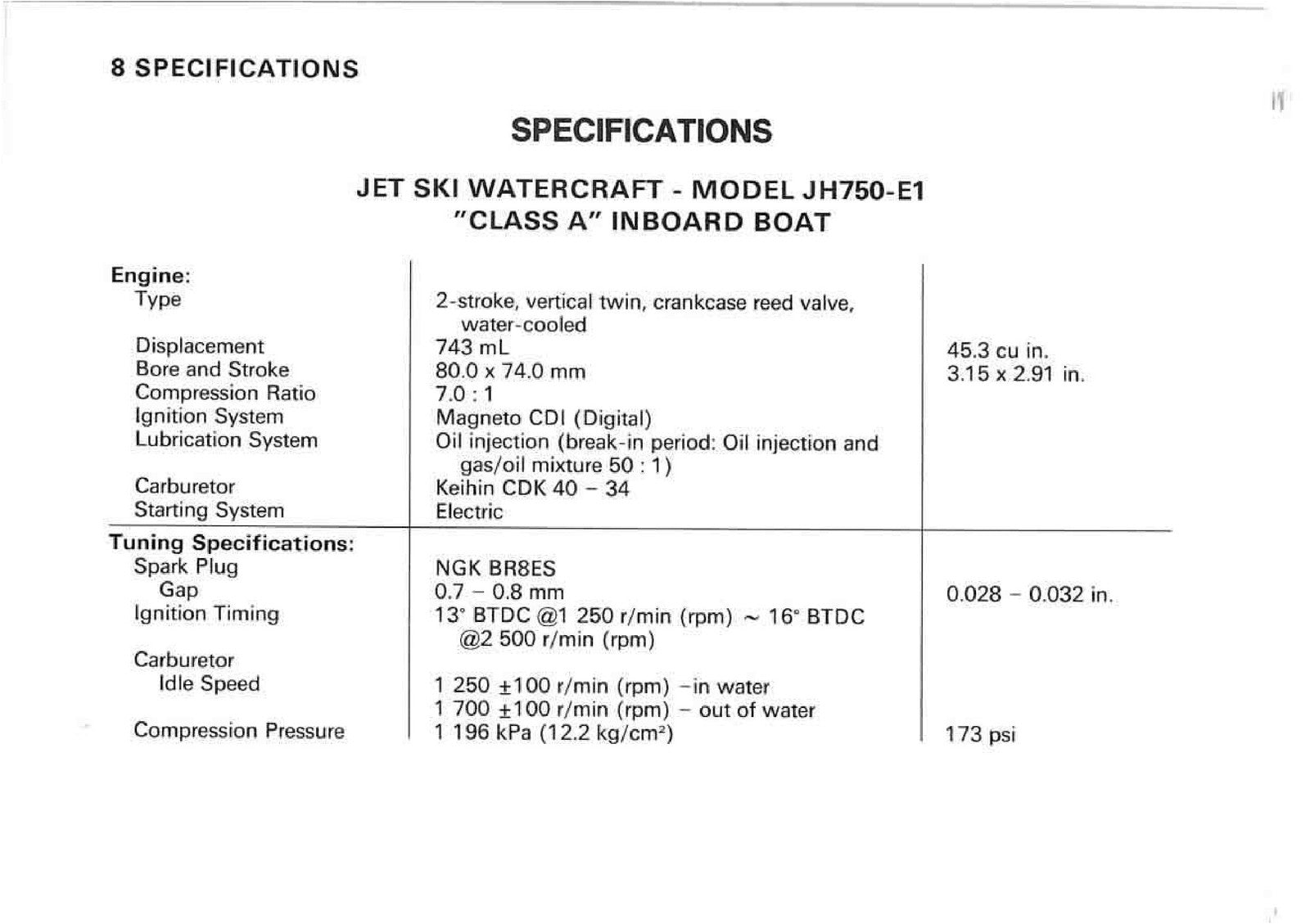 KAWASAKI JET SKI 750 SS Owners Manual 1996 - STEEL WIRE BOUND - TOUGH COVERS