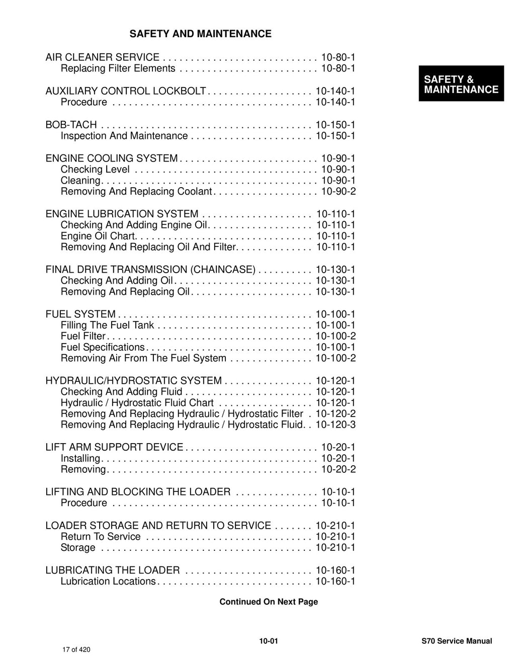 BOBCAT S79 Skid-Steer Loader SN A3W711001 and Up Service Manual, FOLDOUT PAGES