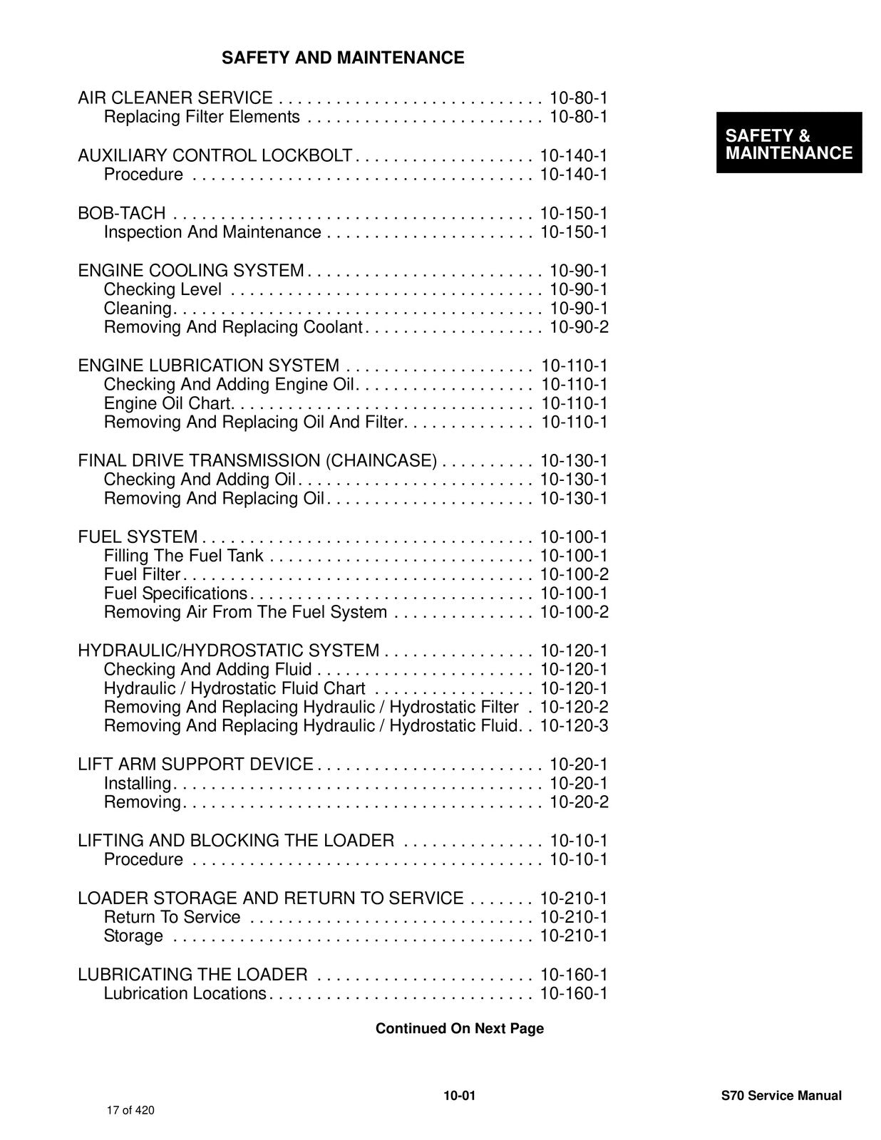 BOBCAT S79 Skid-Steer Loader SN A3W711001 and Up Service Manual, FOLDOUT PAGES