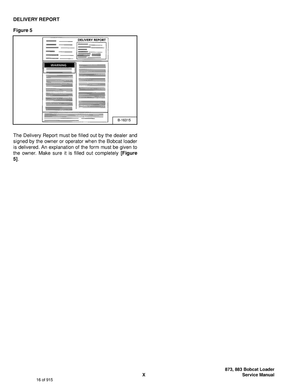 BOBCAT 873 883 Turbo High Flow G Service Manual SN 514140001 and Above, FOLDOUTS