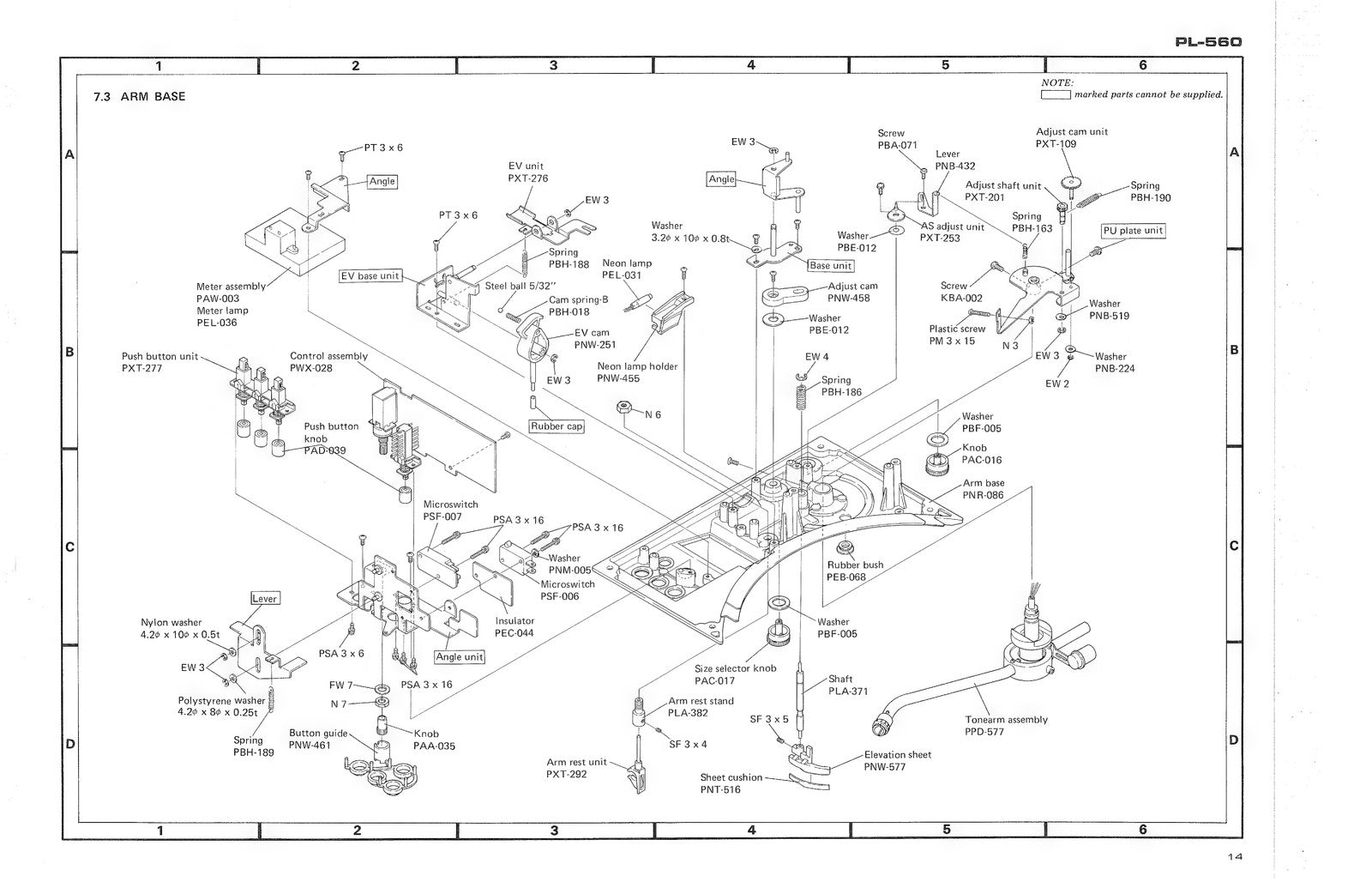 PIONEER PL-560 Turntable Service Manual - BOUND - COVERS - XL FOLDOUT PAGES