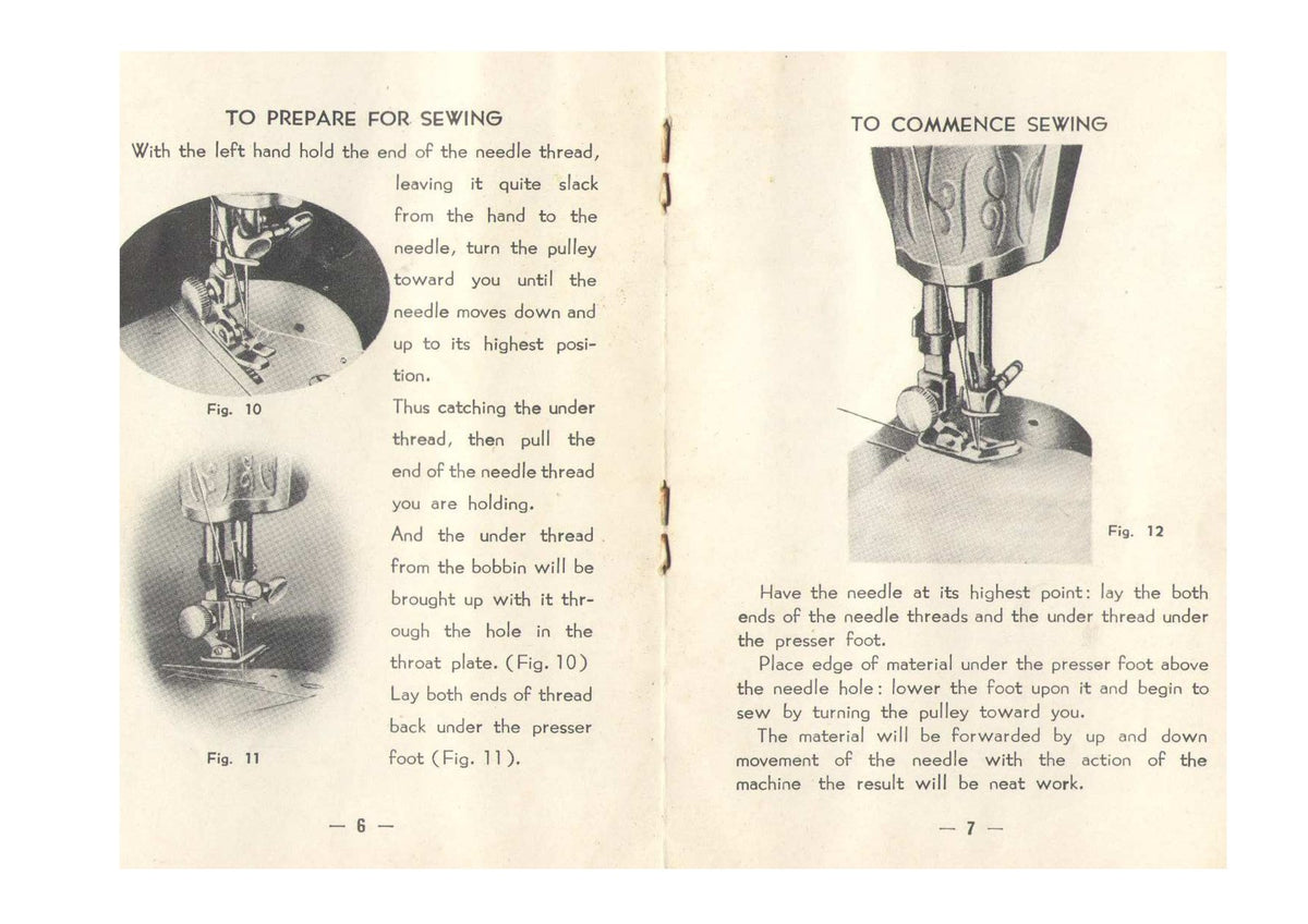 STANDARD Sewing Machine Instruction Book Manual - WIRE BOUND - TOUGH COVERS
