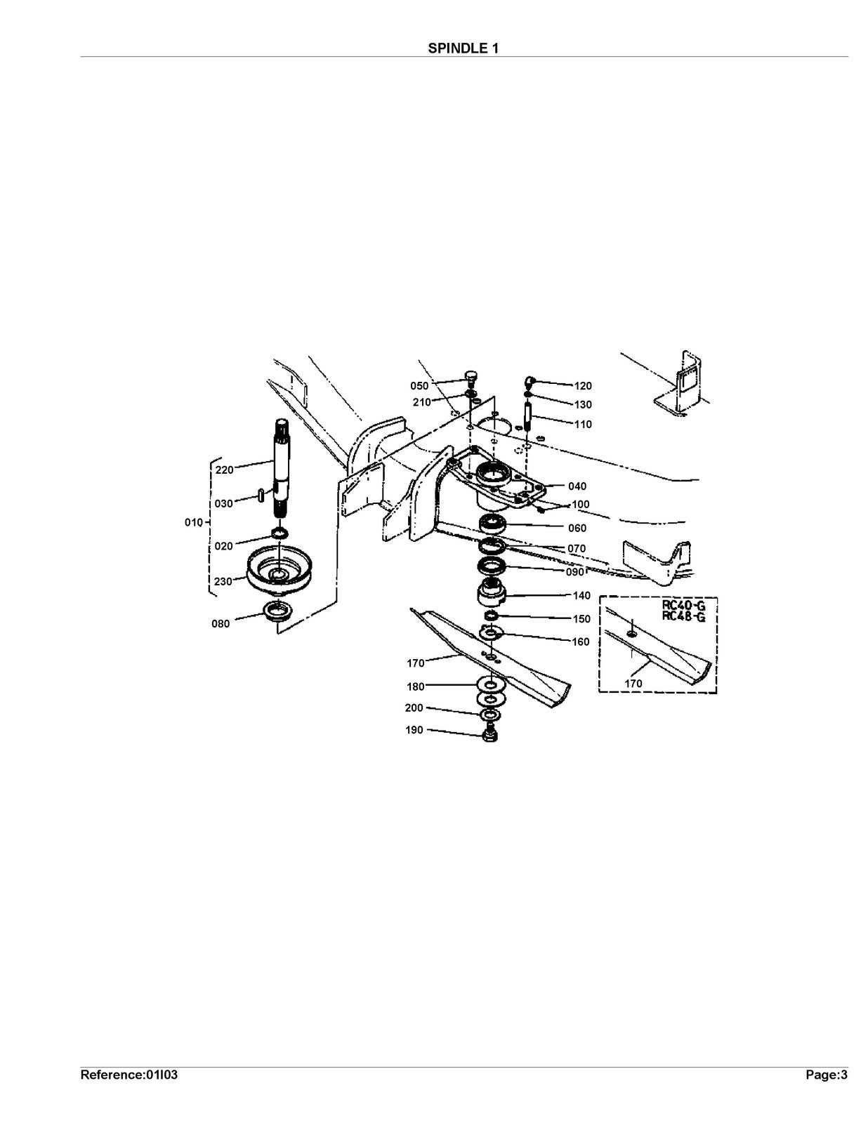 KUBOTA RC48-G Parts Manual - STEEL WIRE BOUND - PROTECTIVE COVERS