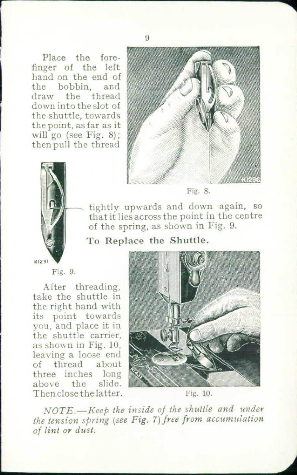 SINGER No 28 Sewing Machine User Instruction Manual - WIRE BOUND - TOUGH COVERS