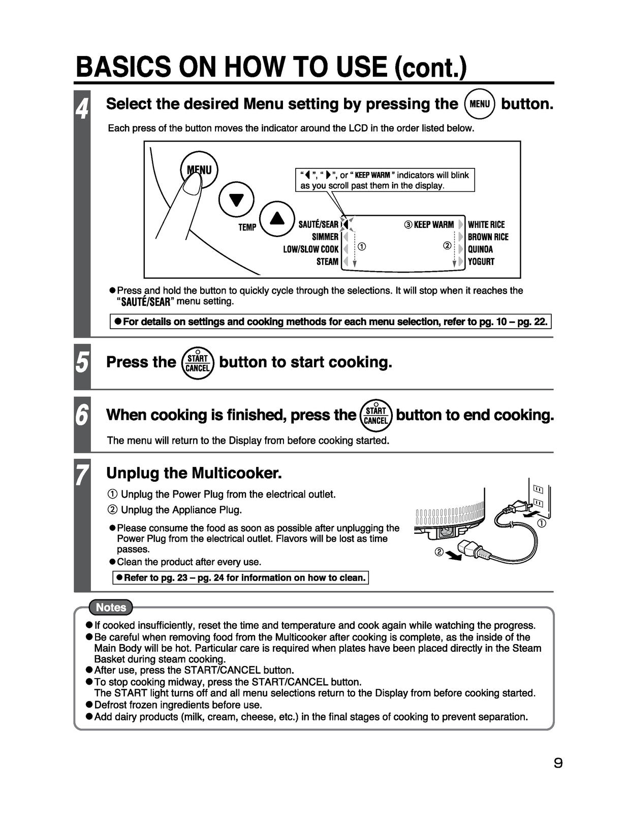 ZOJIRUSHI EL-CAC60 Multicooker Operating Instructions Manual - WIRE BOUND